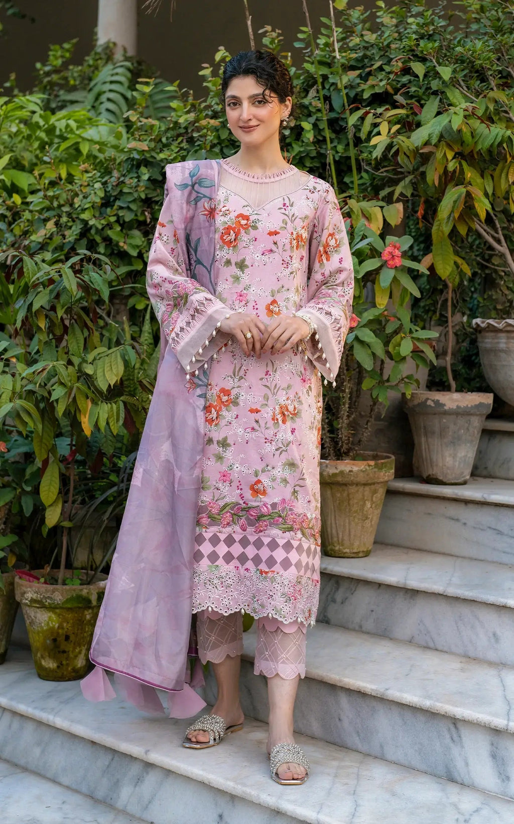 Asifa and Nabeel | Gulkari Summer 25 | Blossom Zephyr (GKL-09) - Riwayat-e-Khas