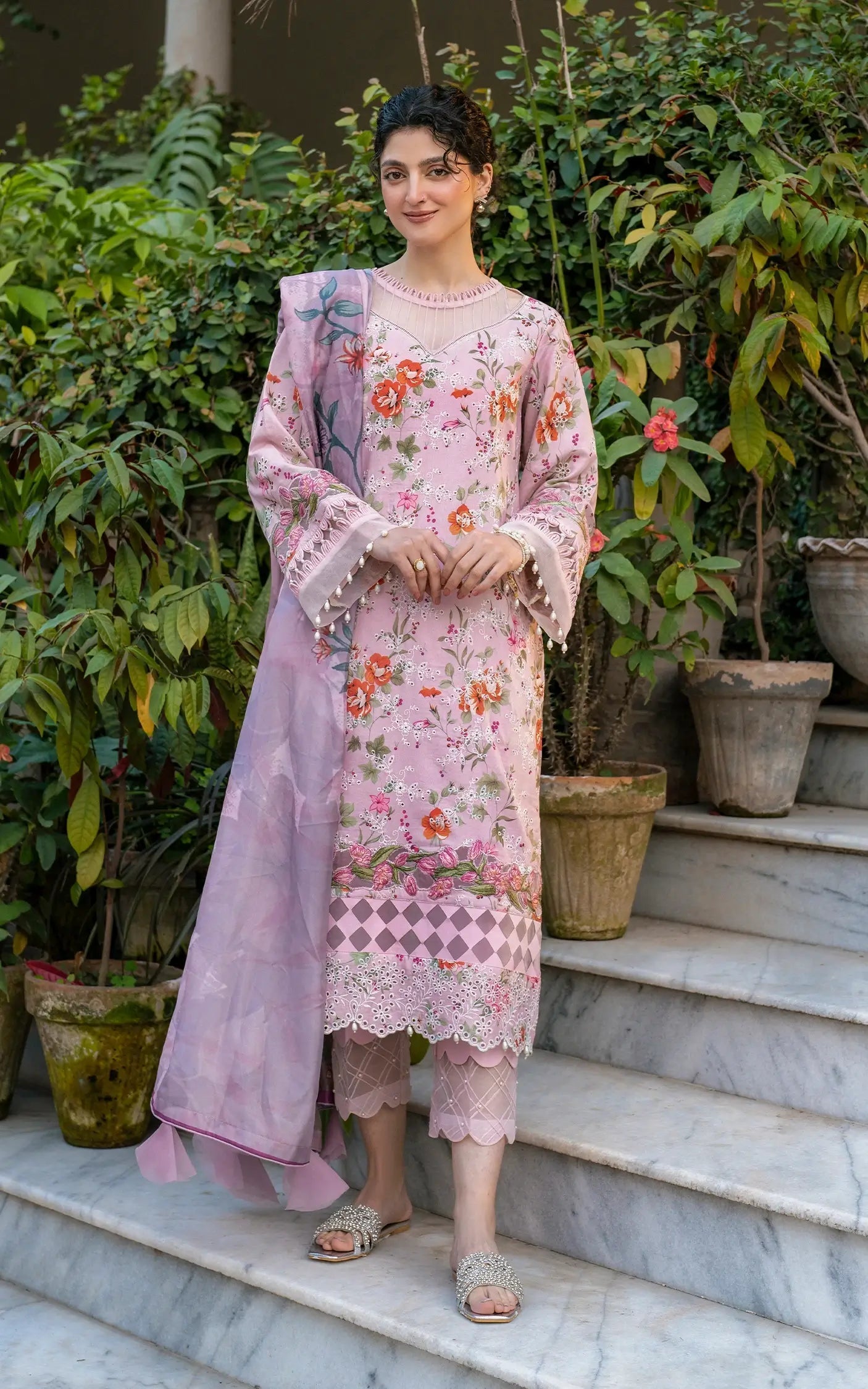 Asifa and Nabeel | Gulkari Summer 25 | Blossom Zephyr (GKL-09) - Riwayat-e-Khas