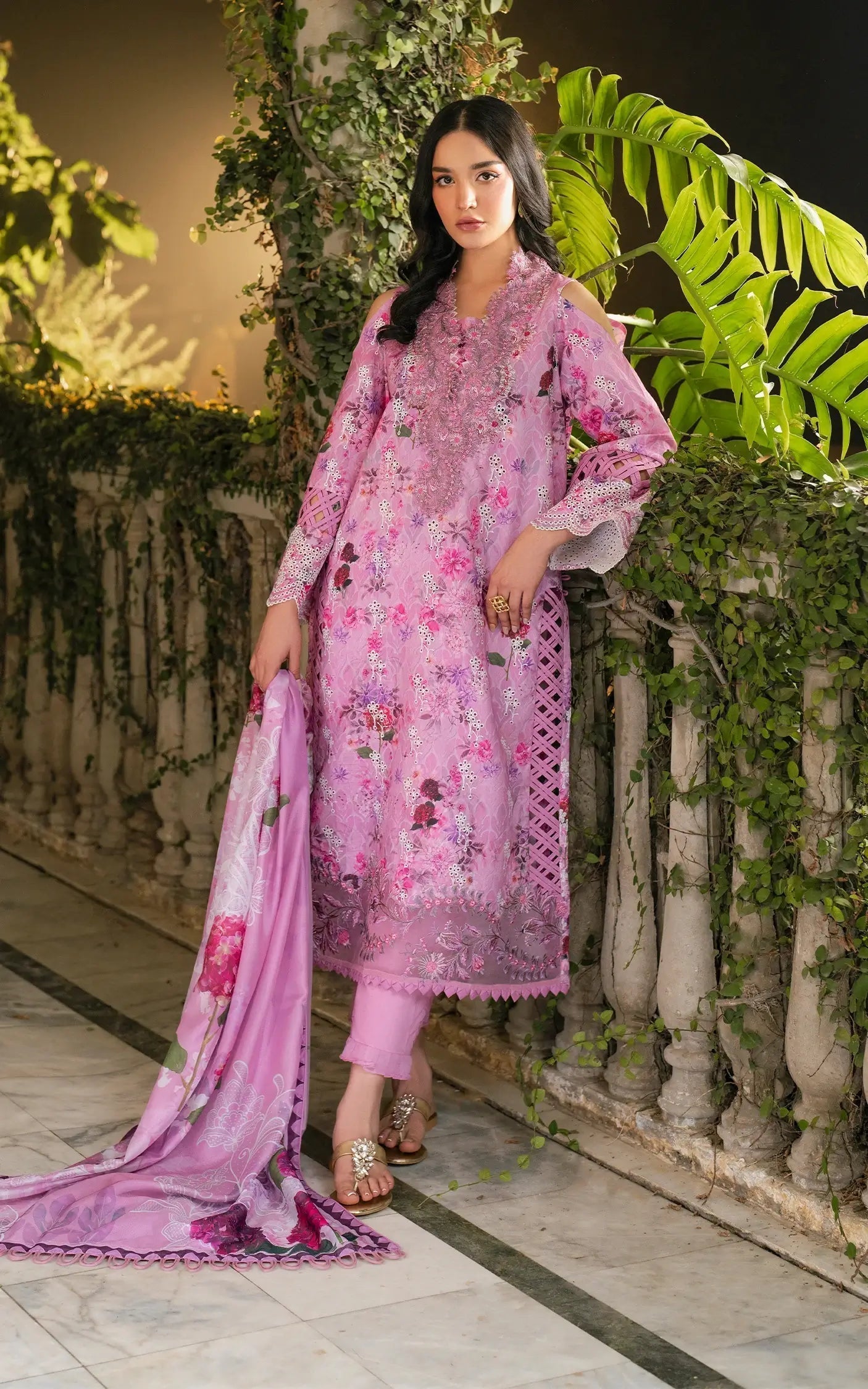 Asifa and Nabeel | Gulkari Summer 25 | Dawn Petals (GKL-10) - Riwayat-e-Khas