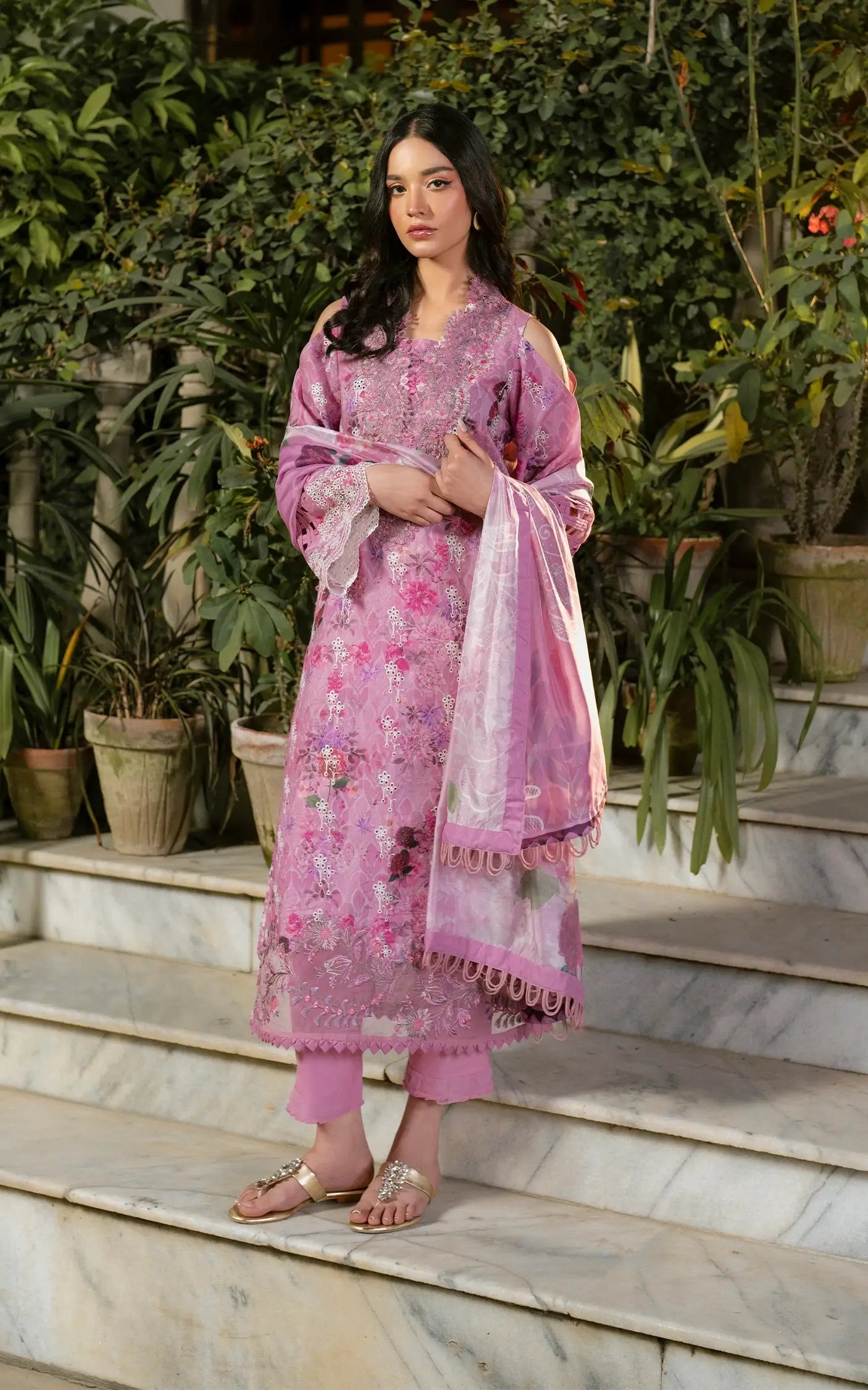 Asifa and Nabeel | Gulkari Summer 25 | Dawn Petals (GKL-10) - Riwayat-e-Khas