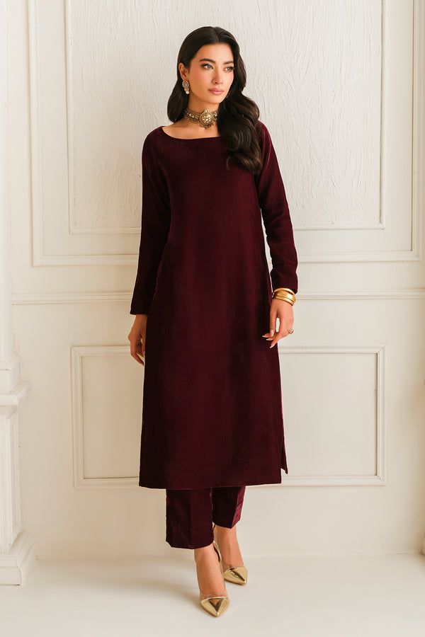Baroque | Luxury Pret 24 | VELVET SUIT PR-1009 - House Of Anaya