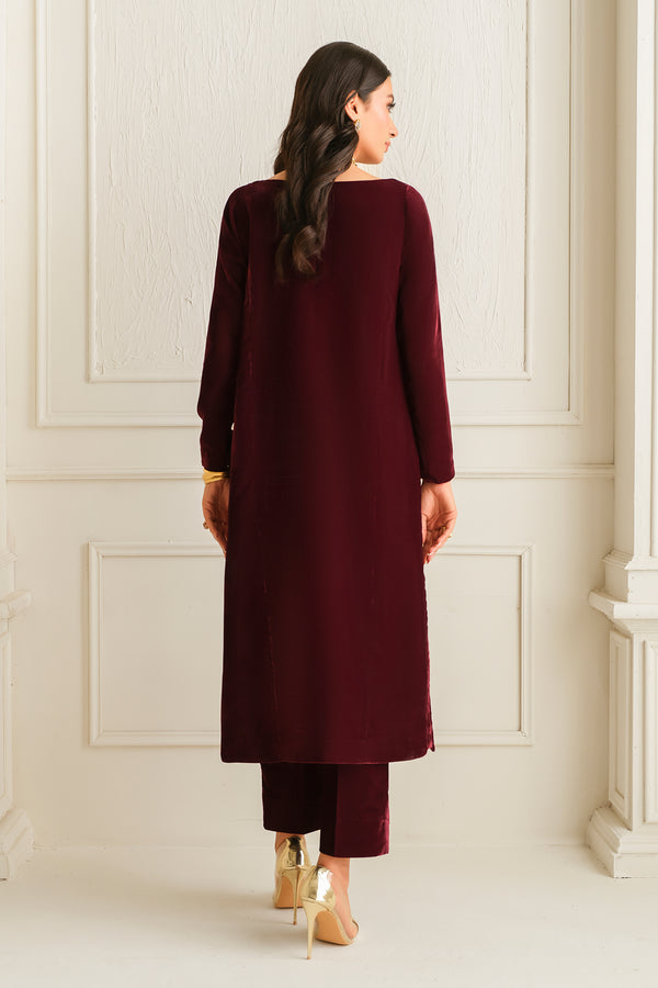 Baroque | Luxury Pret 24 | VELVET SUIT PR-1009 - House Of Anaya
