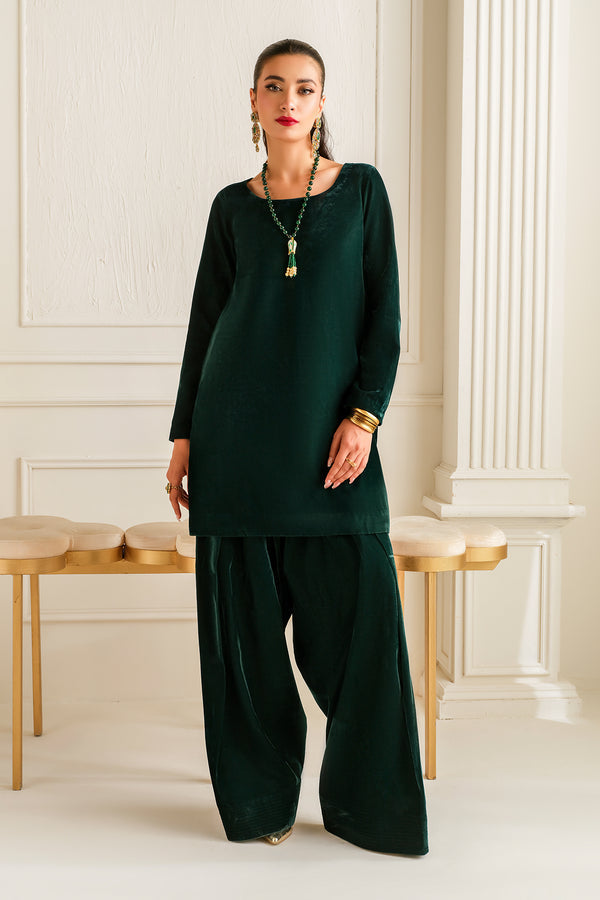 Baroque | Luxury Pret 24 | VELVET SUIT PR-1011 - House Of Anaya