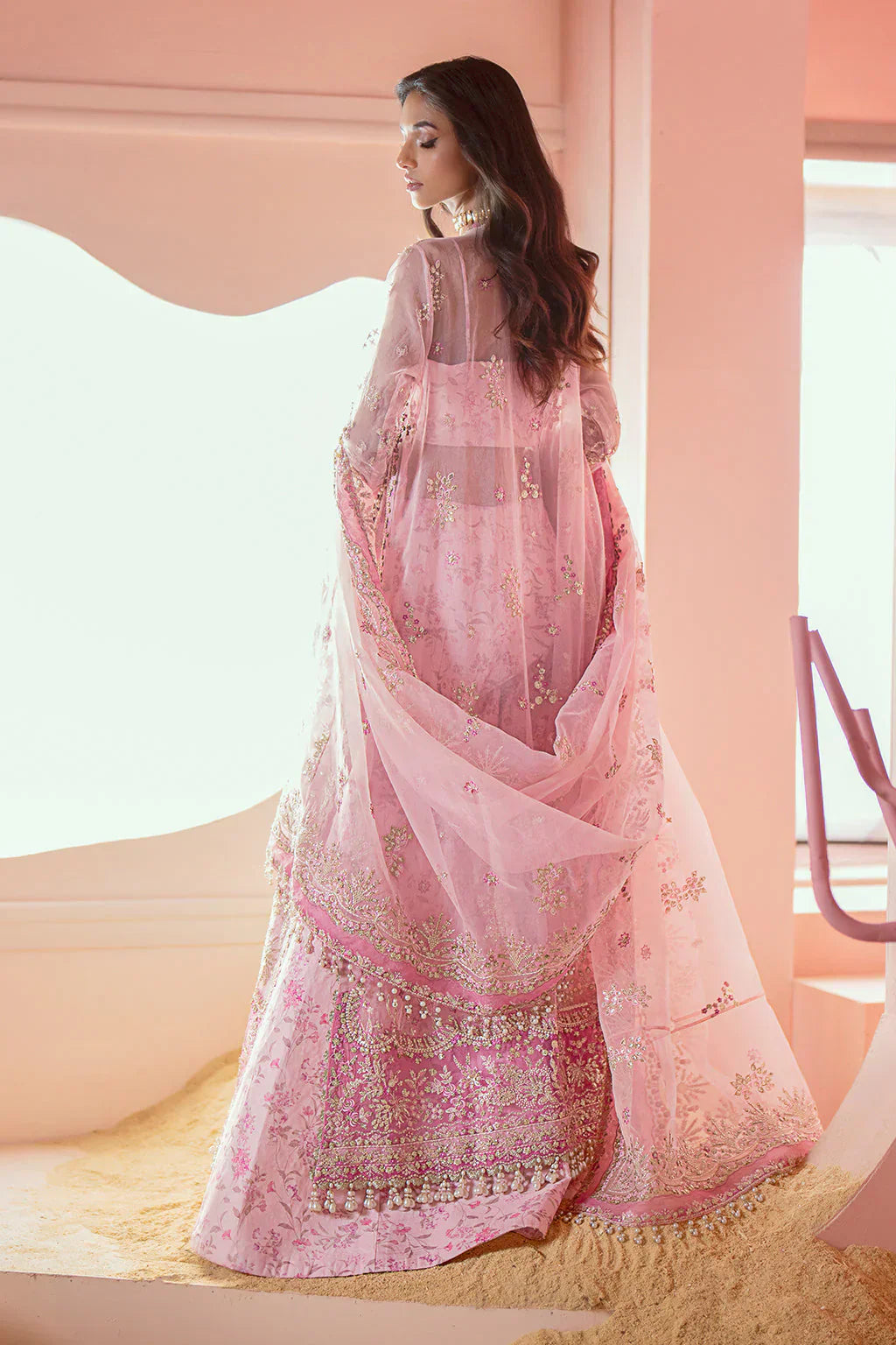 Ayzel Luminara Embroidered Organza 3Pc Suit AWF-04 BELLA