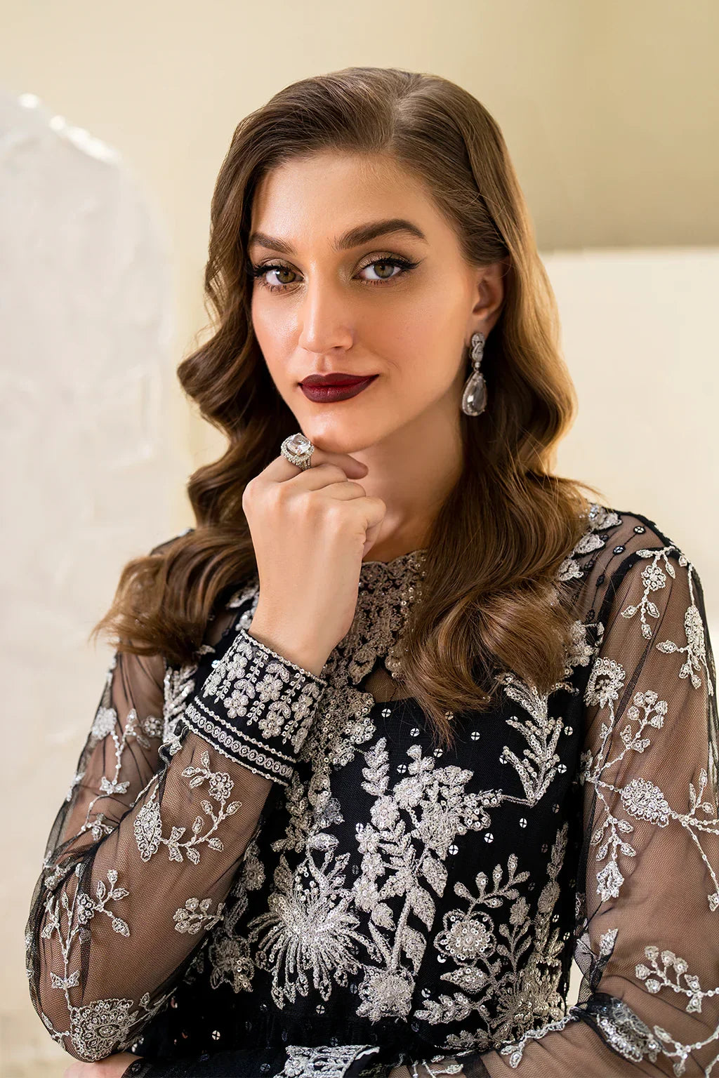 IZNIK Chinon Vol-02 Embroidered Net 3Pc Suit CC-50