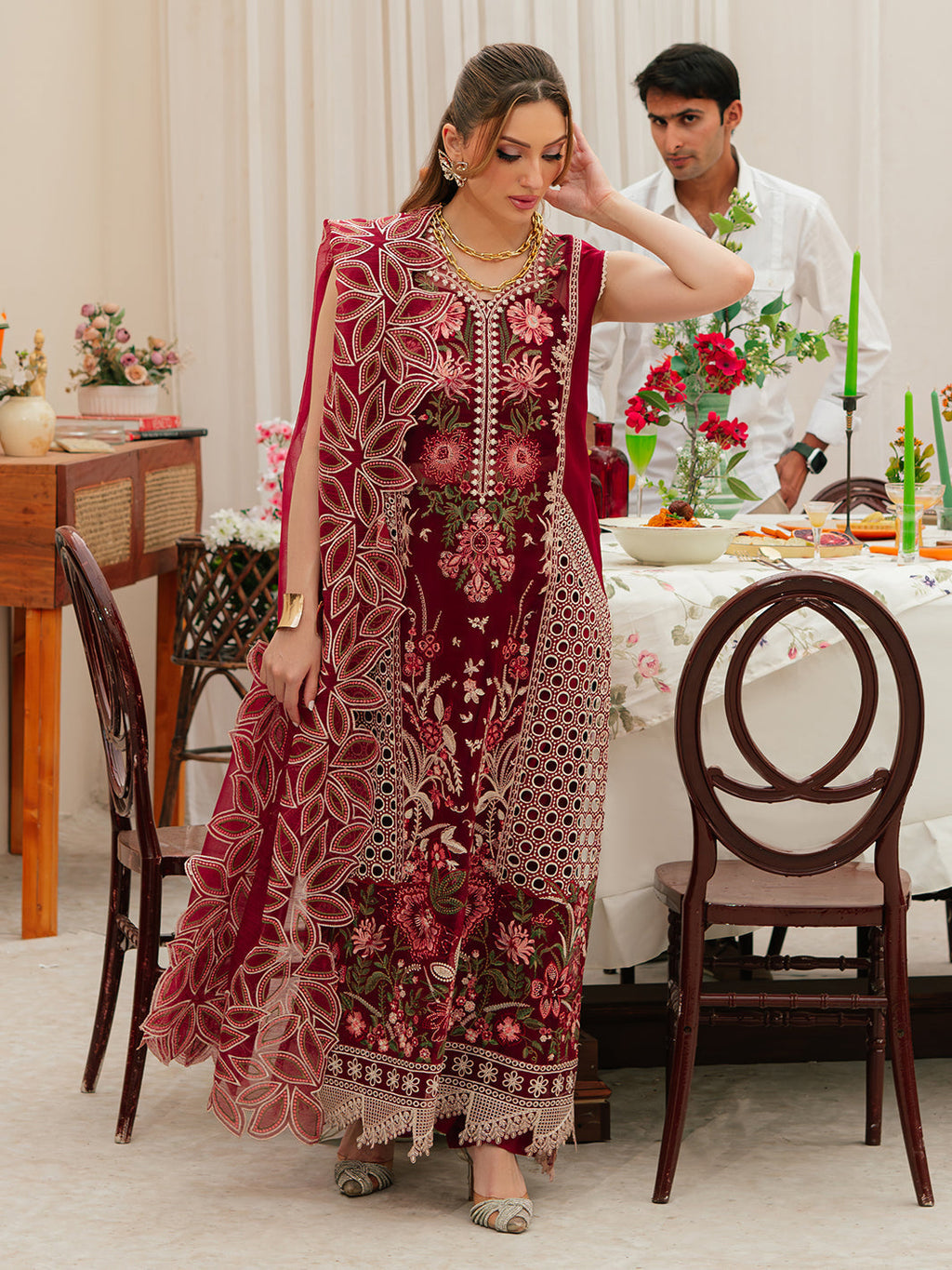 Mahnur | Allenura Luxury Lawn 24 | CELESTIAL - Riwayat-e-Khas