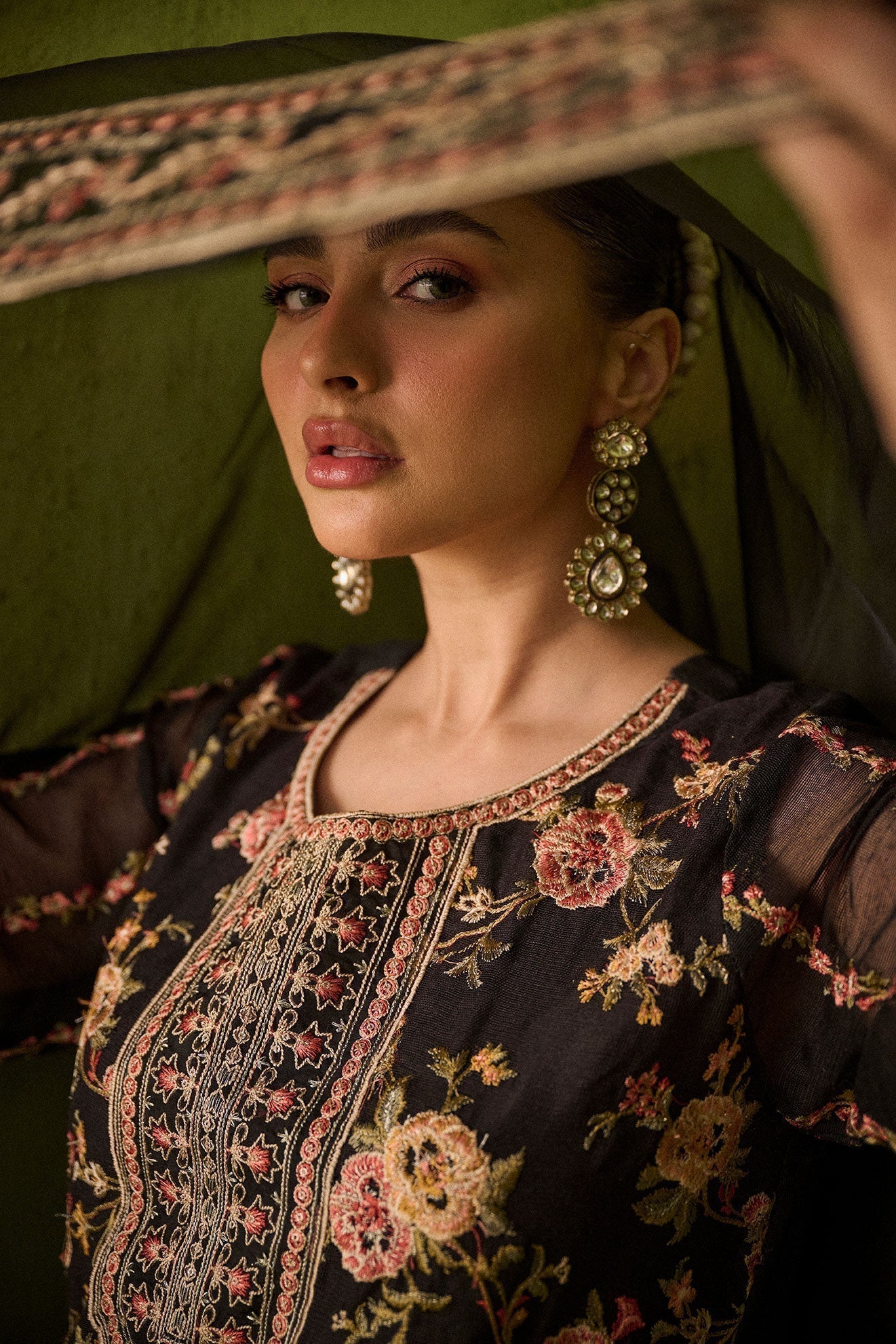 Dhanak | Festive Formals | SS24DU-3192 Black 3Pcs - House Of Anaya