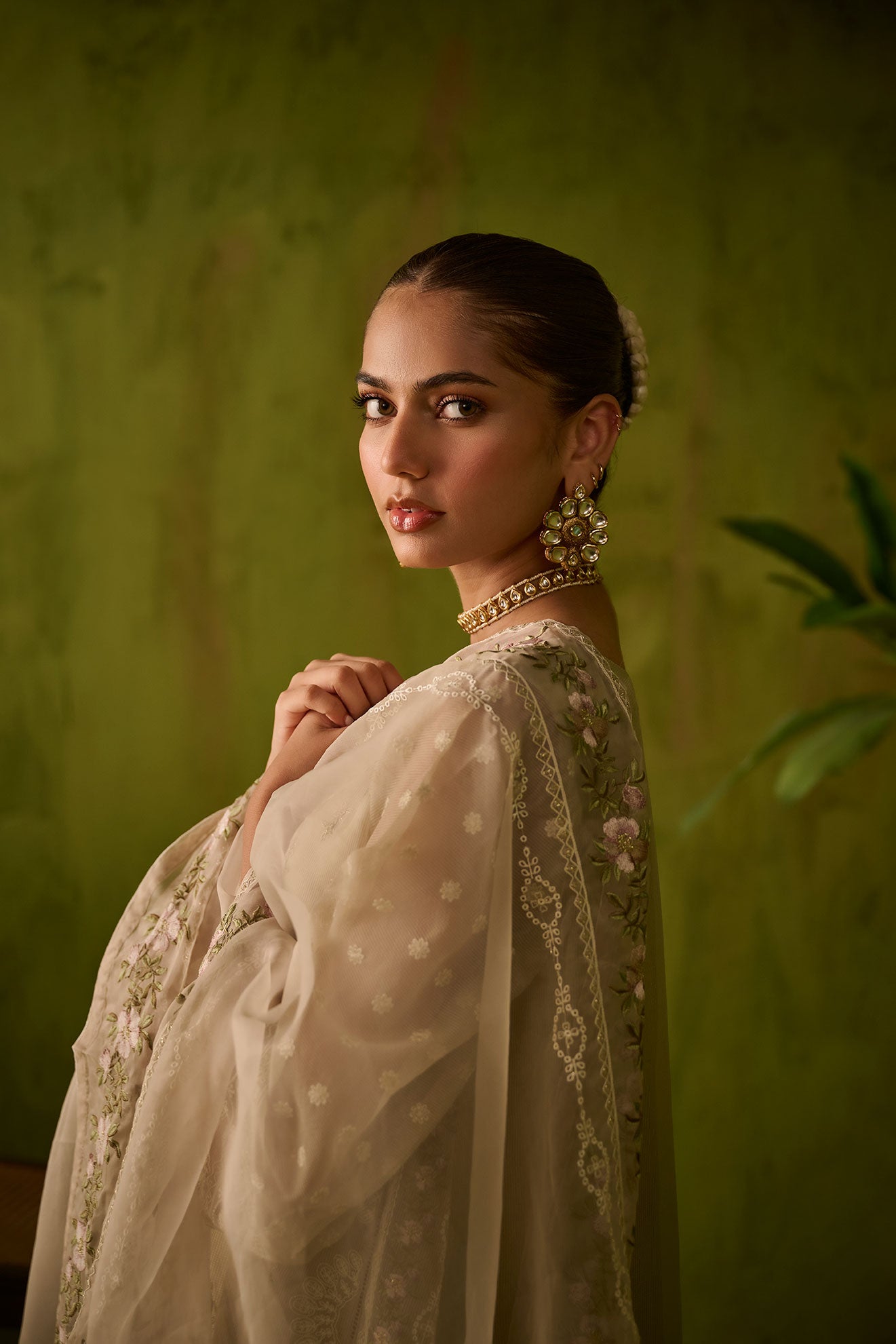 Dhanak | Festive Formals | SS24DU-3194 BEIGE 3Pcs - House Of Anaya