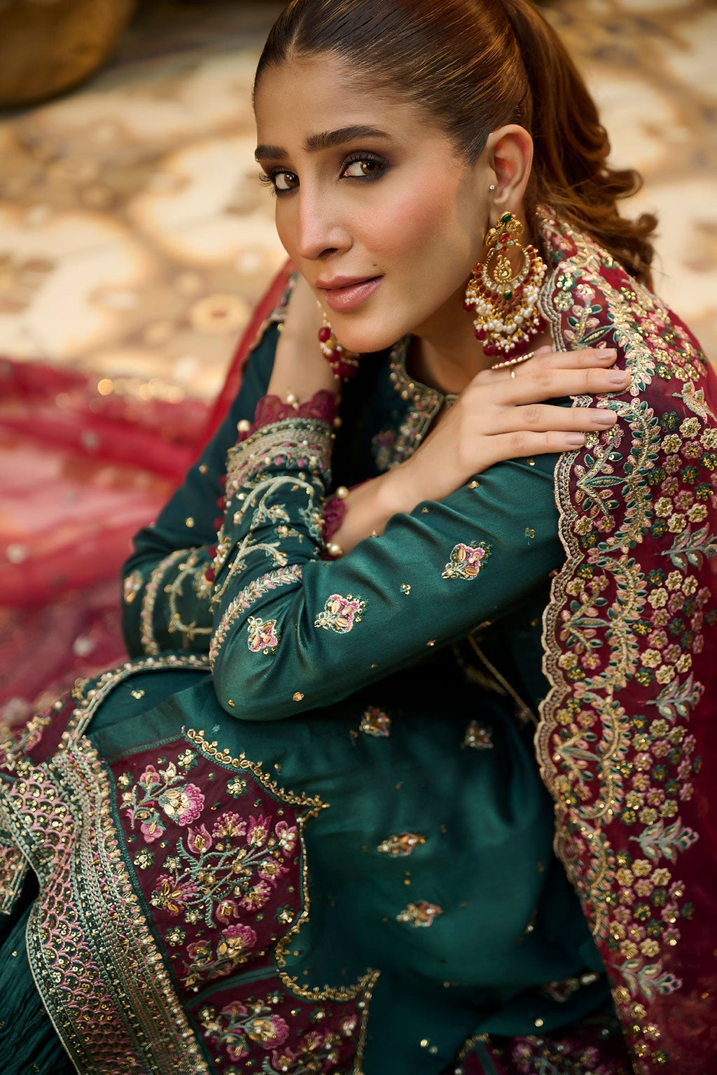 Dhanak | DHANAK COUTURE | HF-3008 DARK GREEN 3Pcs