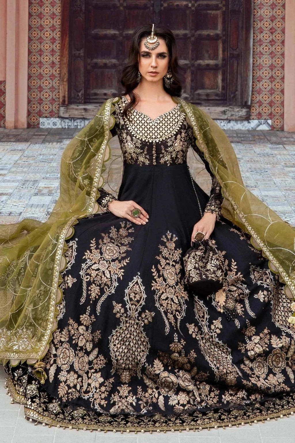 Maria B | Sateen Formals 23 | Black CST-703 - House Of Anaya
