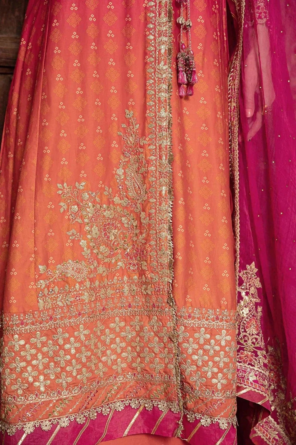 Maria B | Sateen Formals 23 | Fuchsia Pink CST-709 - House Of Anaya