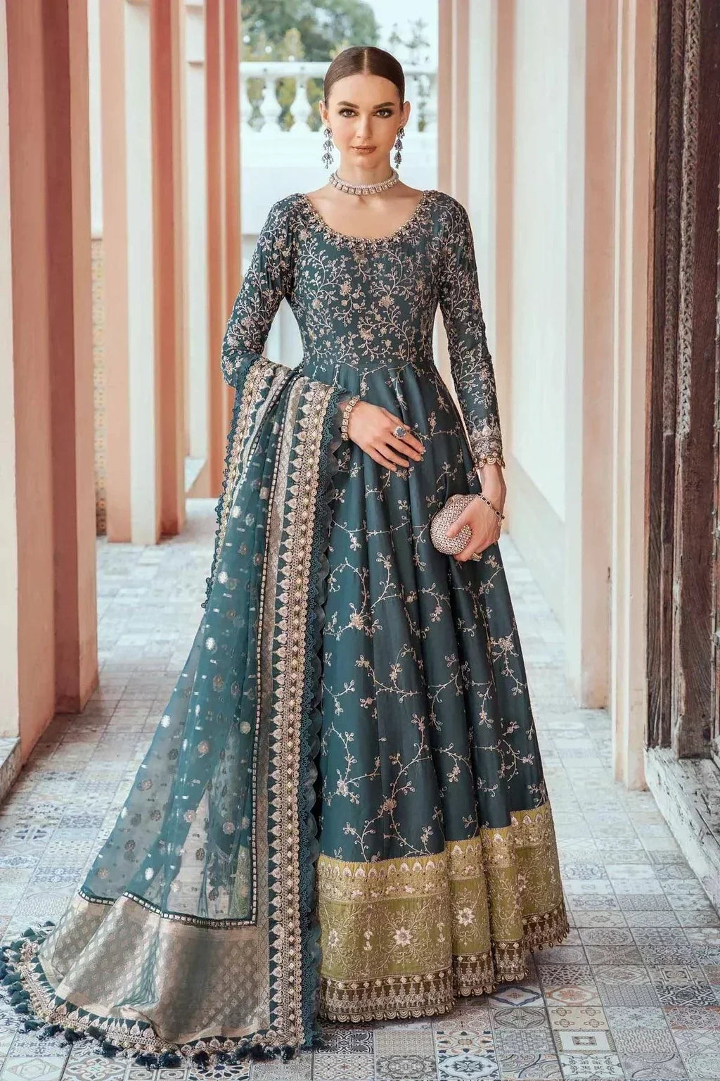 Maria B | Sateen Formals 23 | Teal CST-710 - House Of Anaya