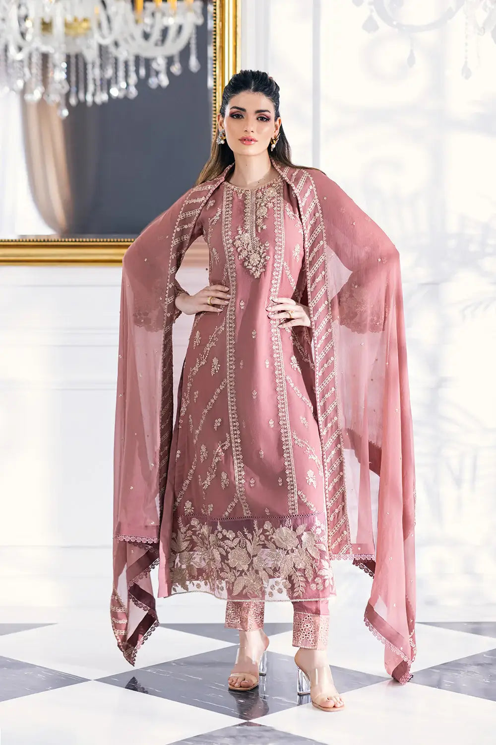 Azure | Embroidered Ensembles 23 | Candy Blush - Riwayat-e-Khas