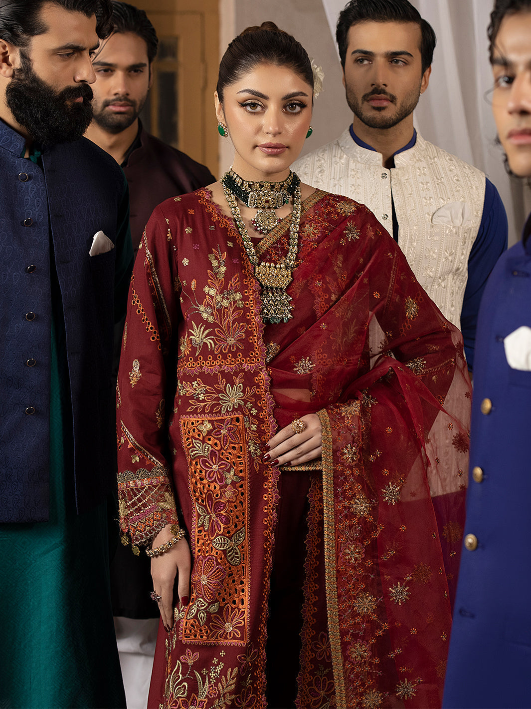 Mahnur | Mahrukh Luxury Lawn 24 | CARNATION - Riwayat-e-Khas