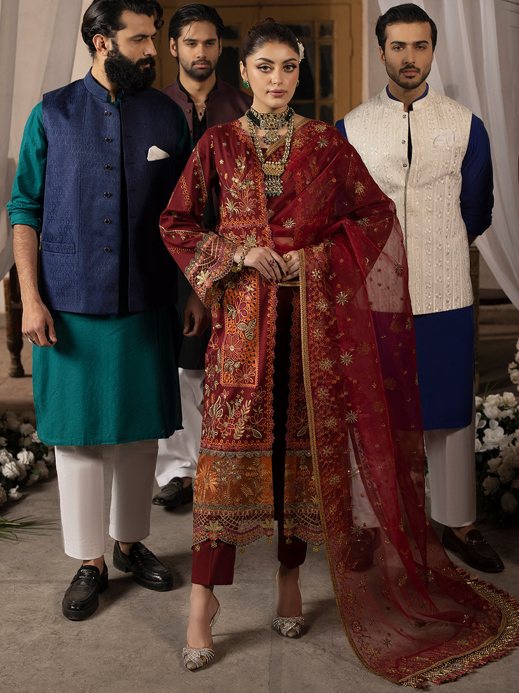 Mahnur | Mahrukh Luxury Lawn 24 | CARNATION - Riwayat-e-Khas