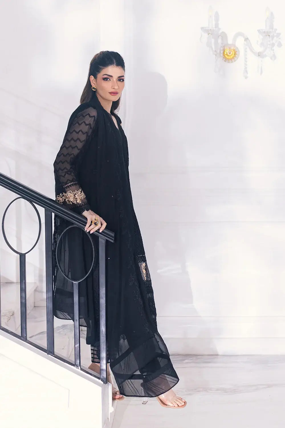 Azure | Embroidered Ensembles 23 | Cendre Muse - Riwayat-e-Khas