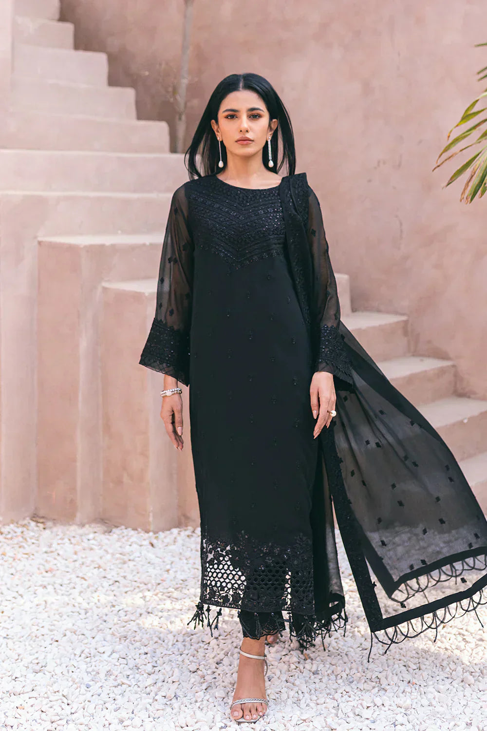 Azure | Embroidered Ensembles 3 Pcs | Charcoal Charm - Riwayat-e-Khas