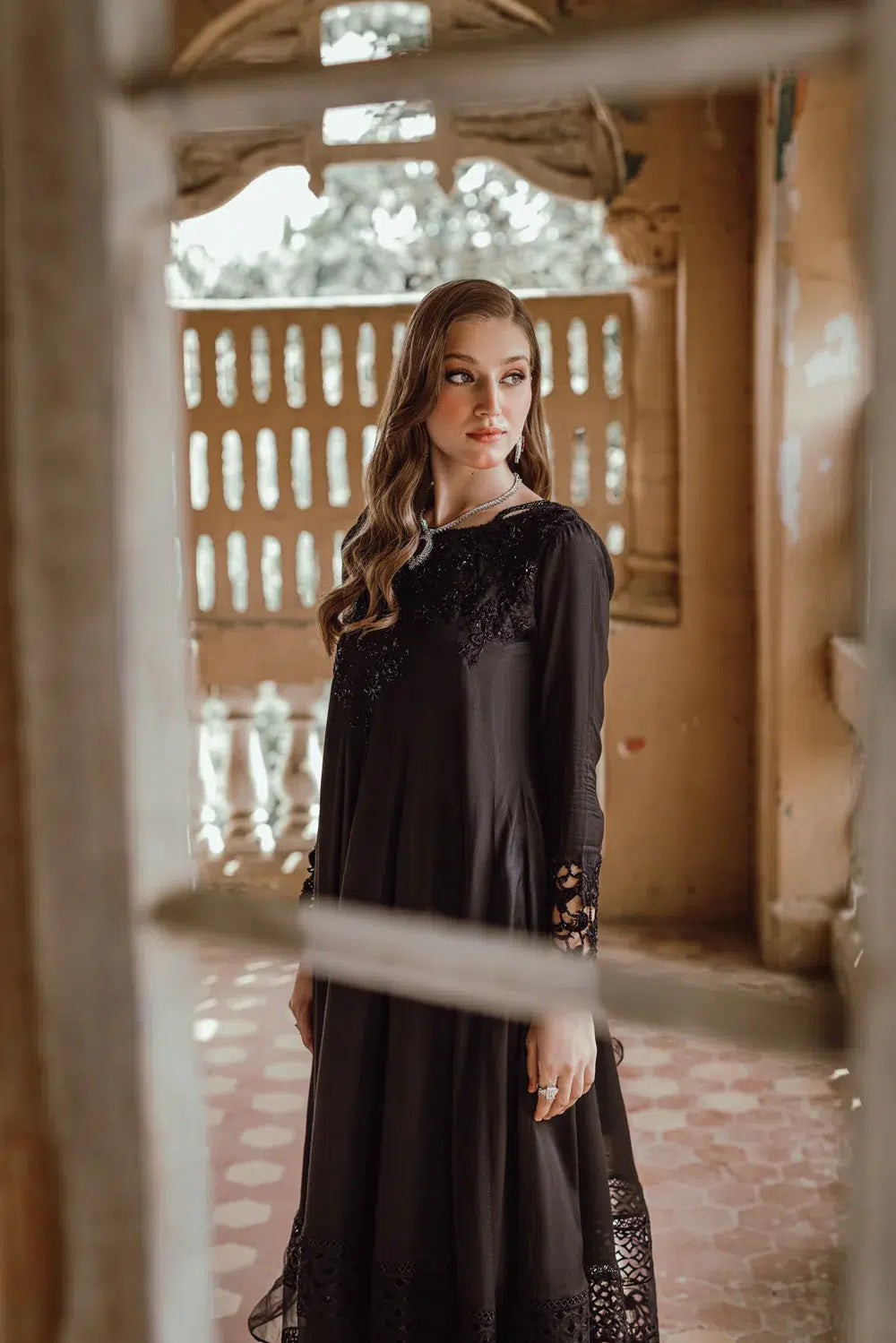 Azure | Embroidered Formals | Charcoal Muse - Riwayat-e-Khas