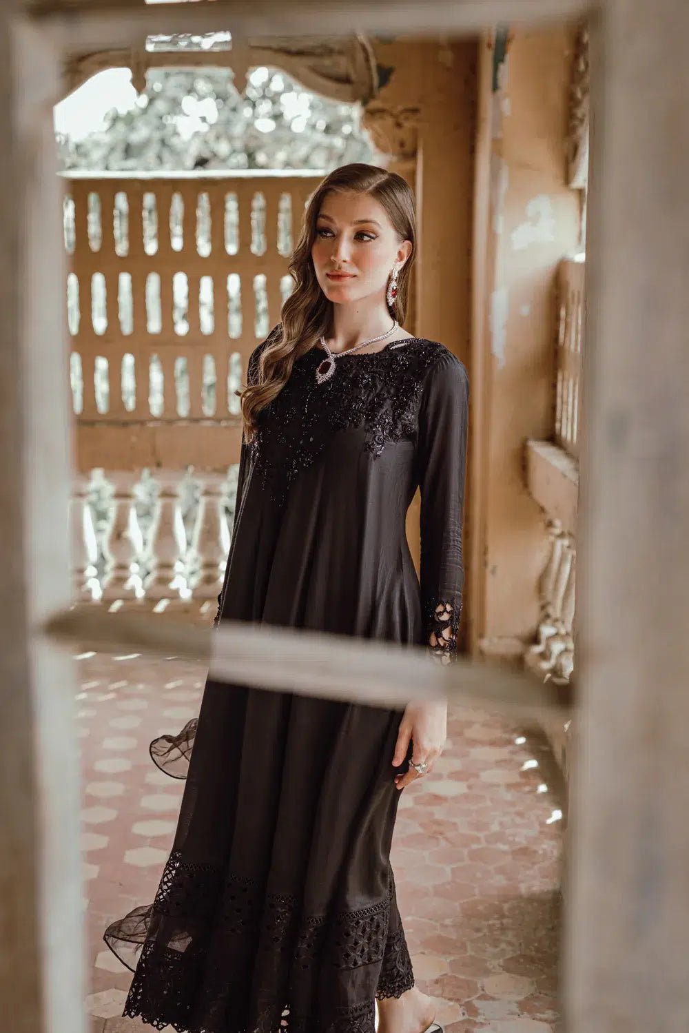 Azure | Embroidered Formals | Charcoal Muse - Riwayat-e-Khas