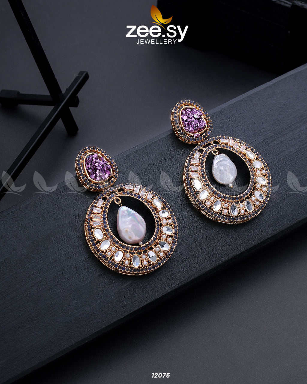 Cluster Zircons Earrings - Libasekhas