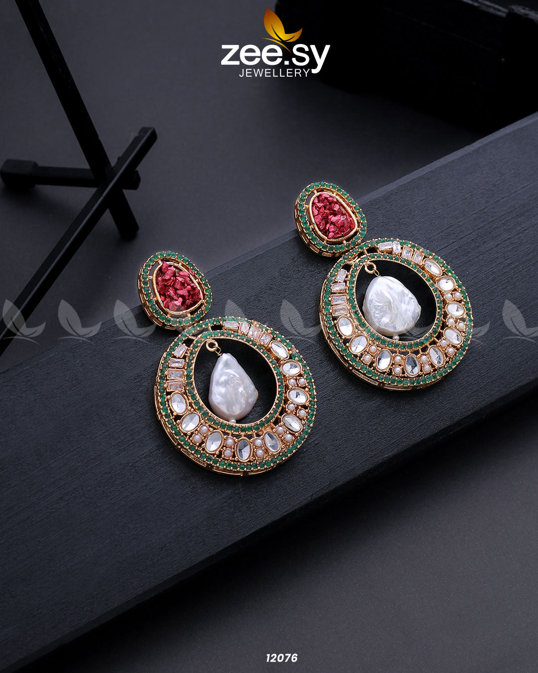 Cluster Zircons Earrings - Libasekhas