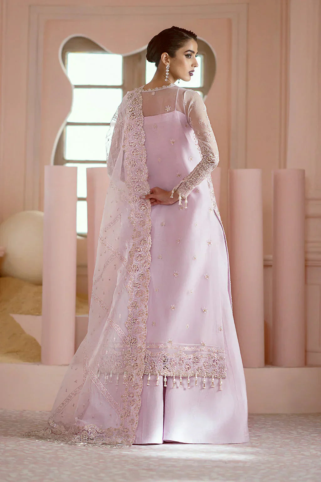 Ayzel Luminara Embroidered Organza 3Pc Suit AWF-06 CORA