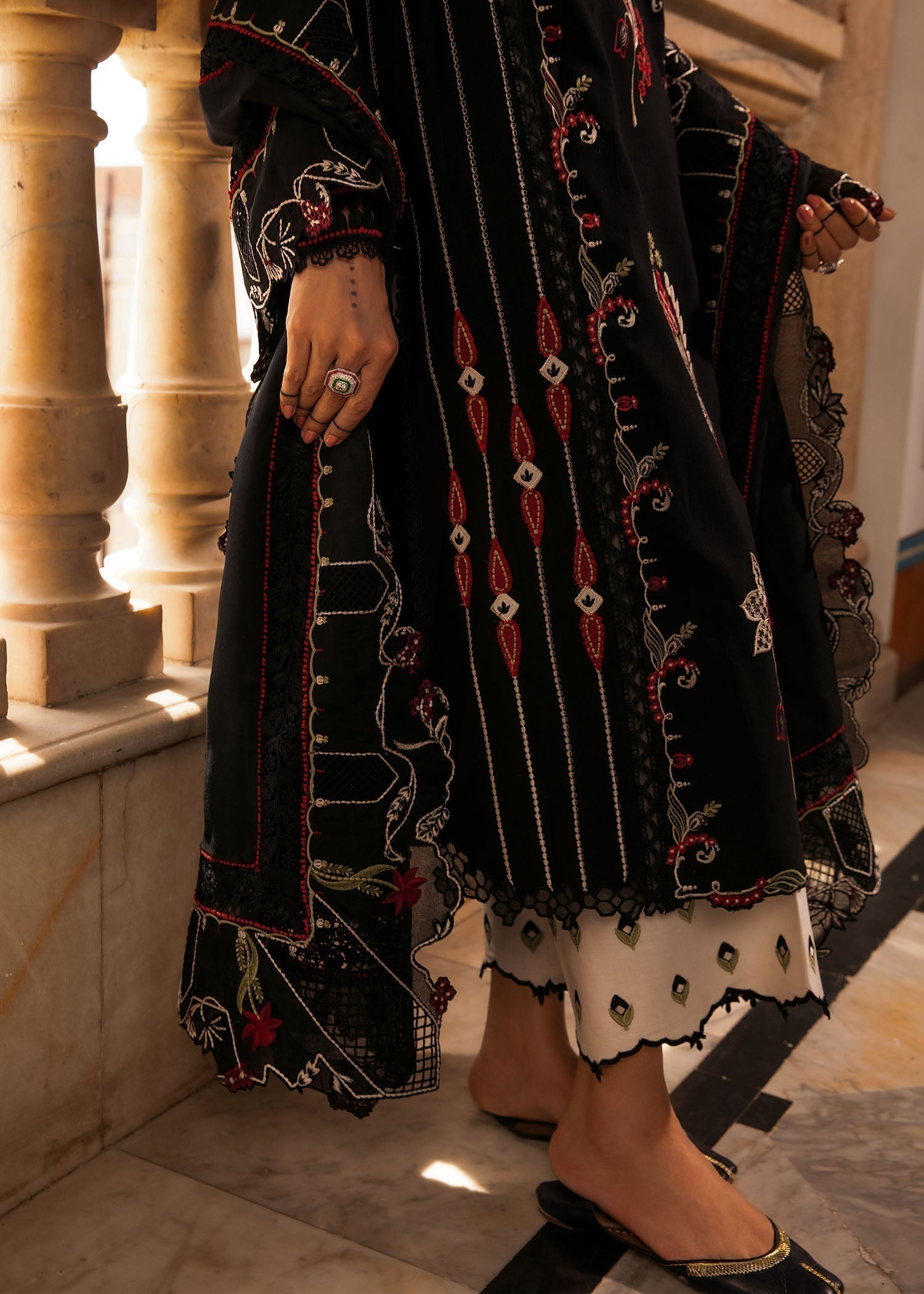 Crimson | Aaleen Winter 24 | Meenakari