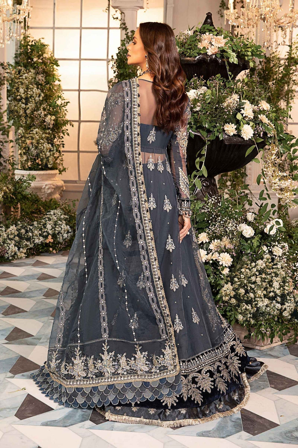 Maria B | Mbroidered Formals 24| Organza Suit | BD-2901 - House Of Anaya