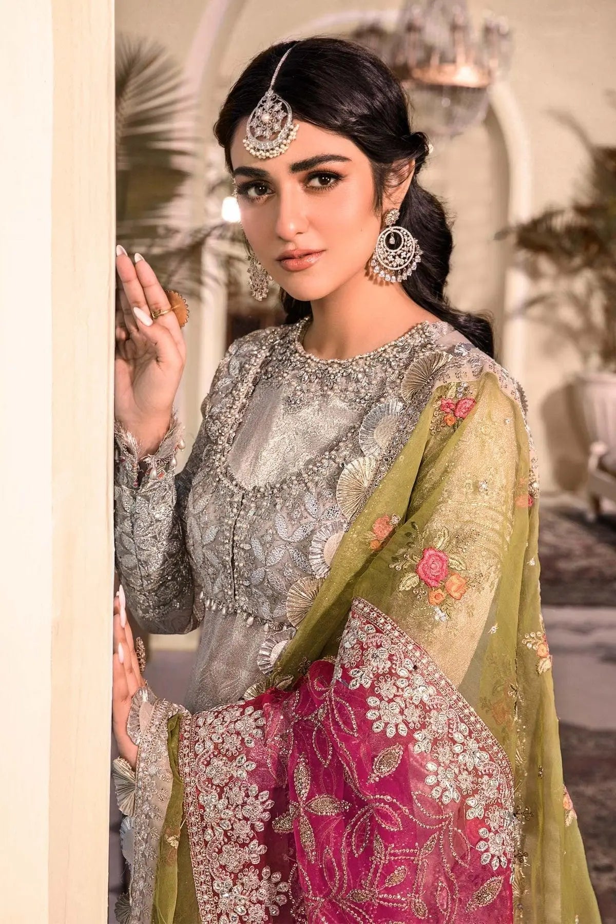 MARIA.B-MBROIDERED - Silver BD-2601 - House Of Anaya