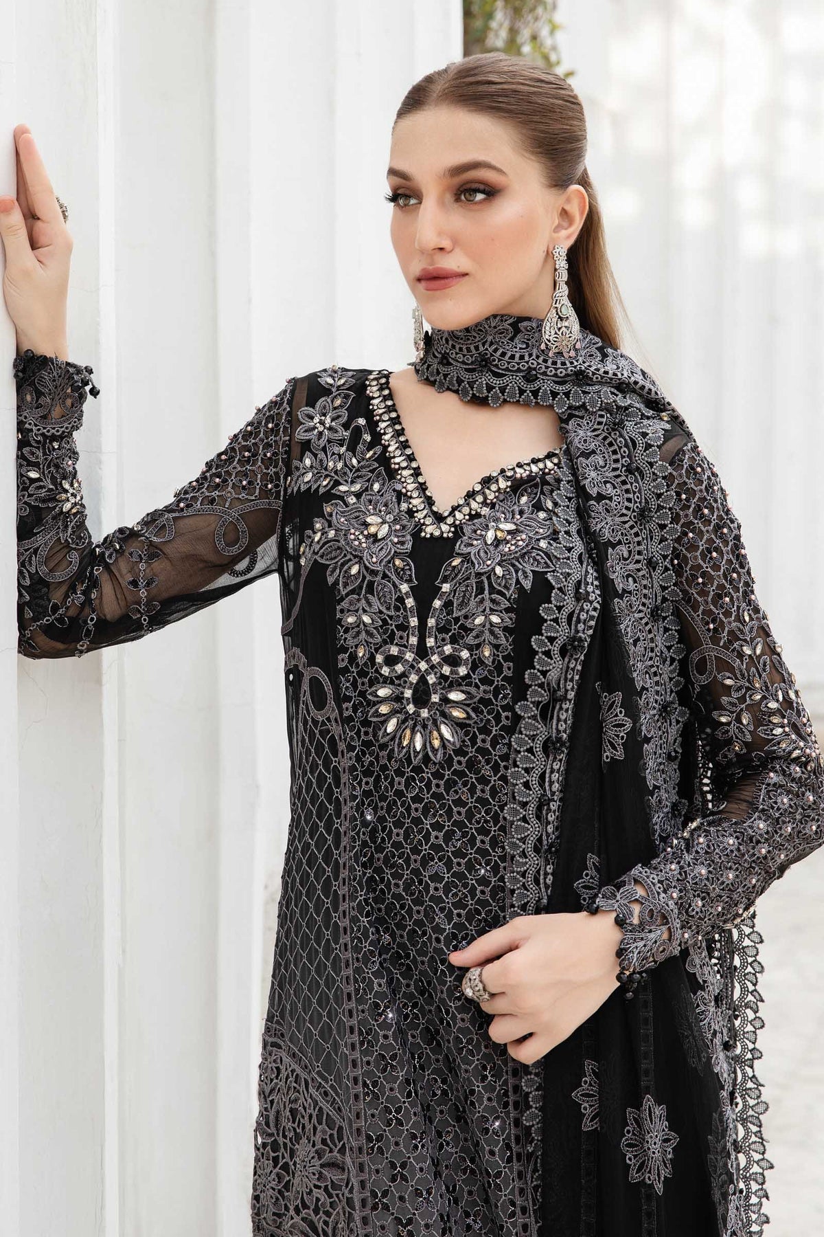 Maria B | Chiffon Formals 24 | Chiffon Suit | MPC-24-101 - House Of Anaya