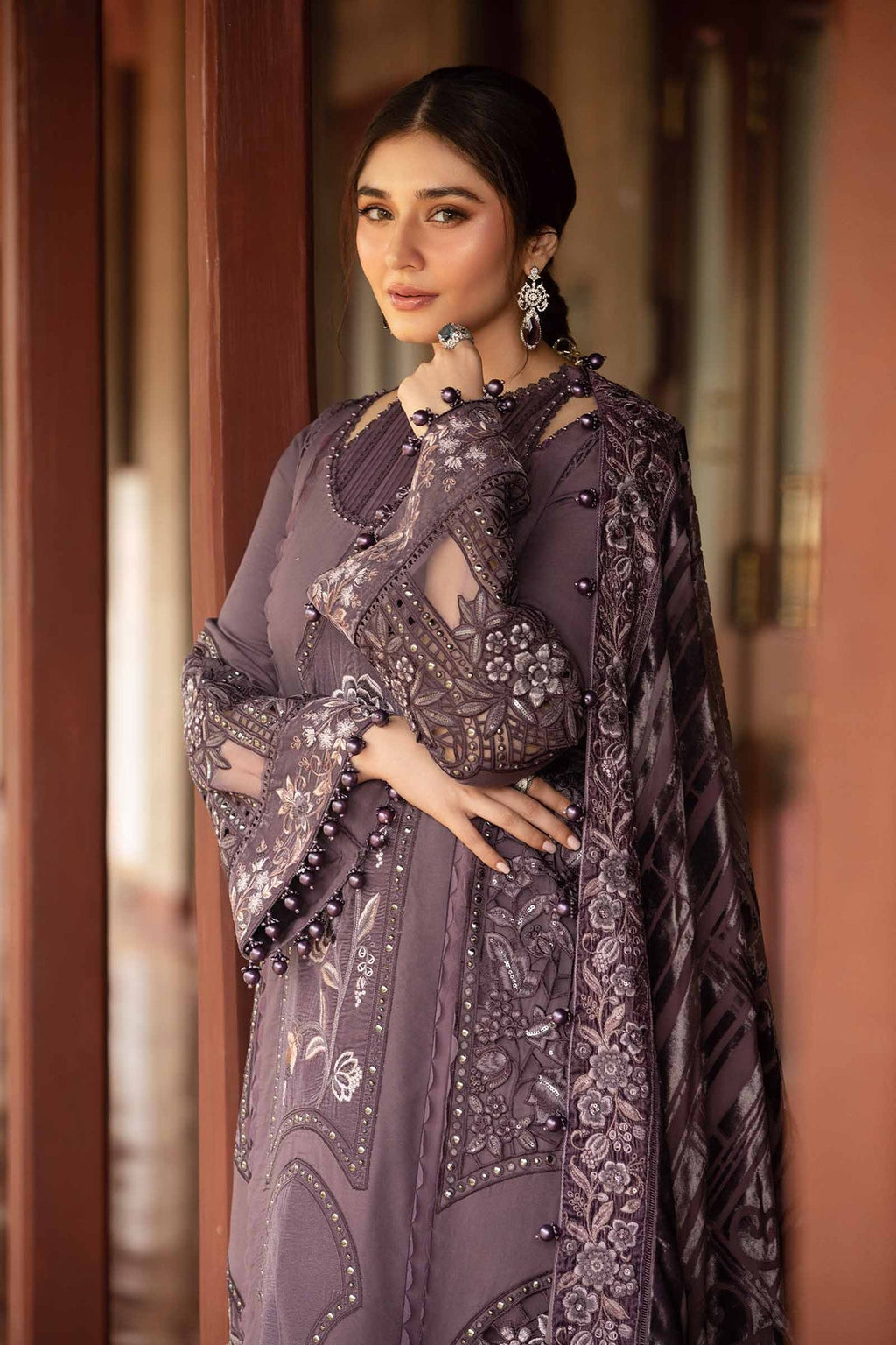 Maria B | Winter Luxe 24 | Velvet DL-1202 - House Of Anaya