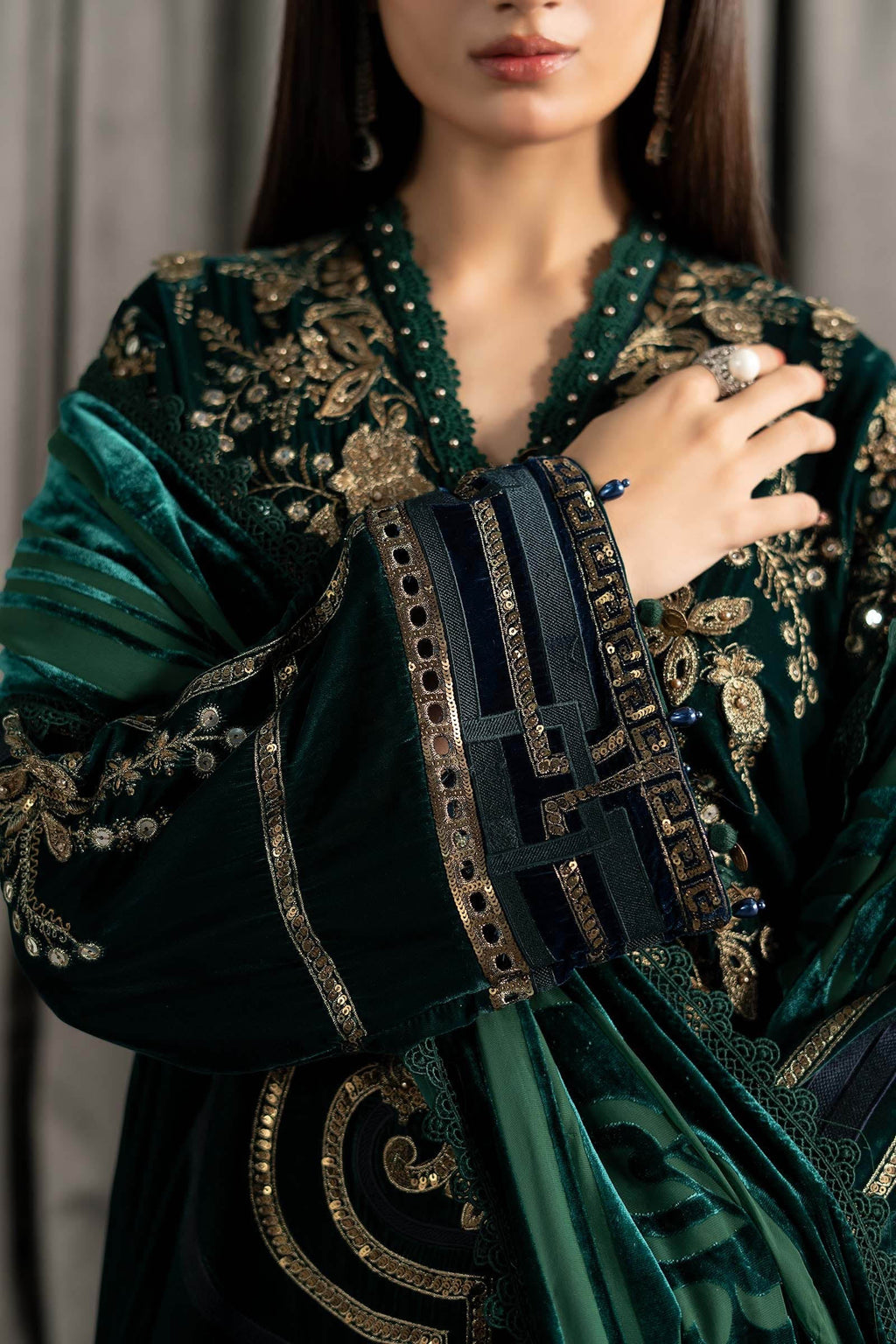 Maria B | Winter Luxe Pret 25 | WLS-1302-Emerald Green