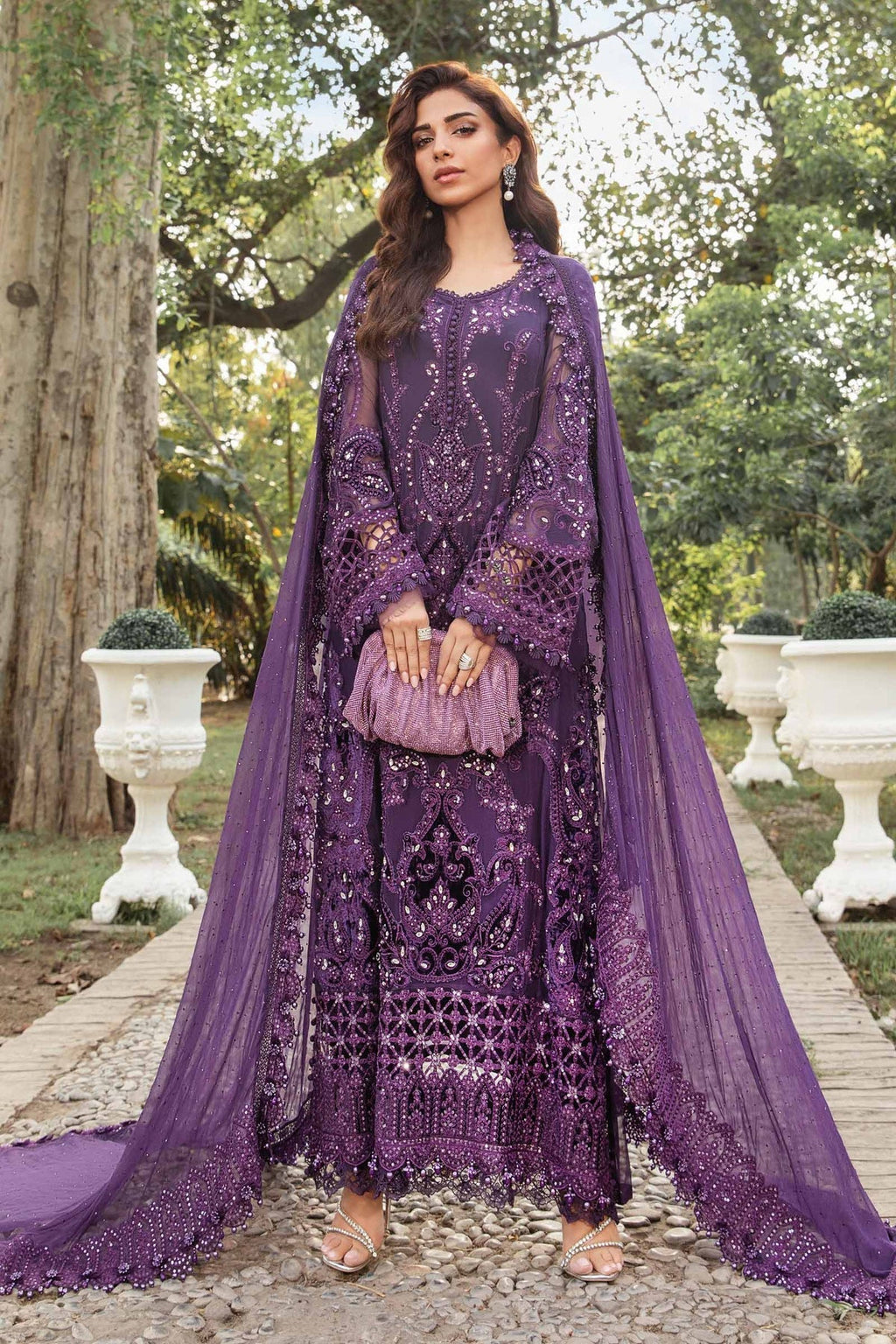 Maria B | Chiffon Formals 24 | Chiffon Suit | MPC-24-102 - House Of Anaya