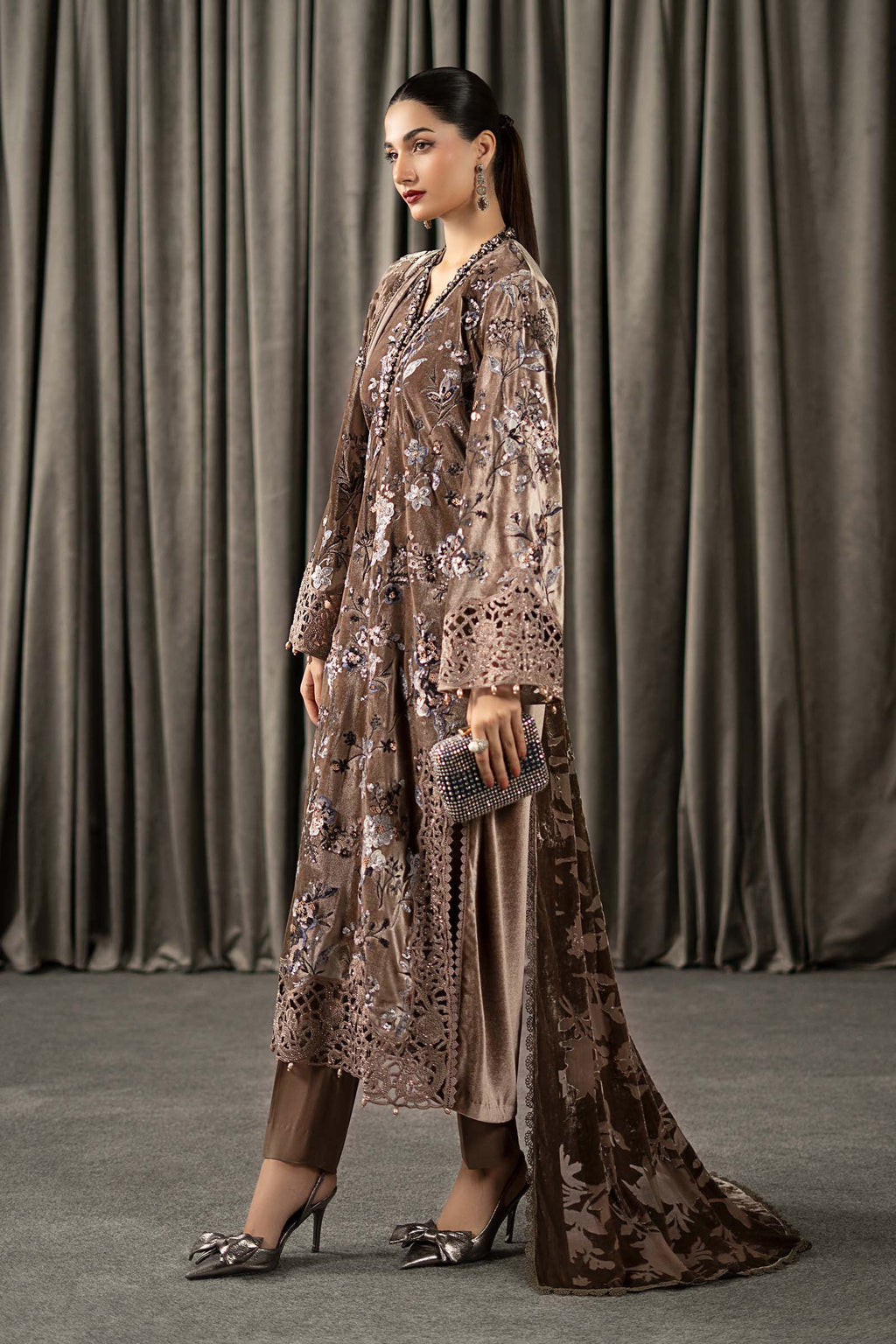 Maria B | Winter Luxe Pret 25 | WLS-1303-BEIGE