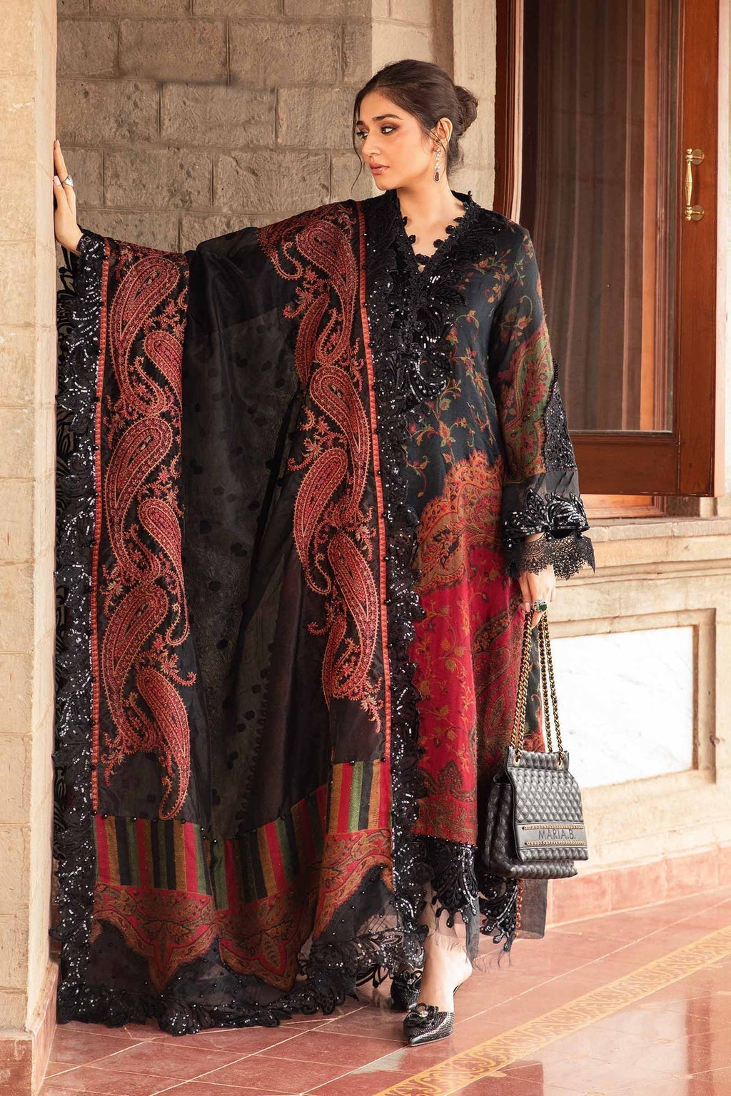 Maria B | Winter Luxe 24 | Velvet DL-1204 - House Of Anaya