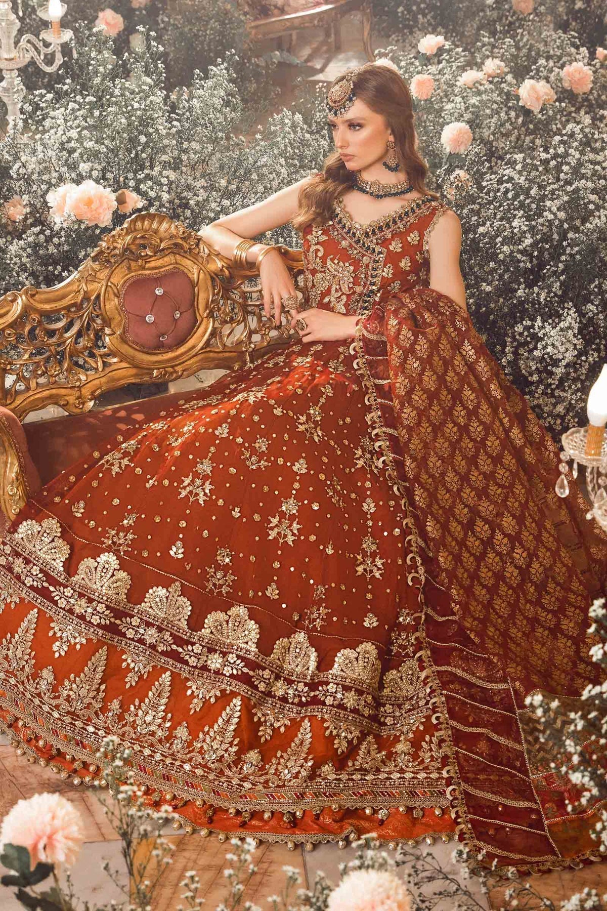 MARIA.B-MBROIDERED | Maroon BD-2705 - Riwayat-e-khas