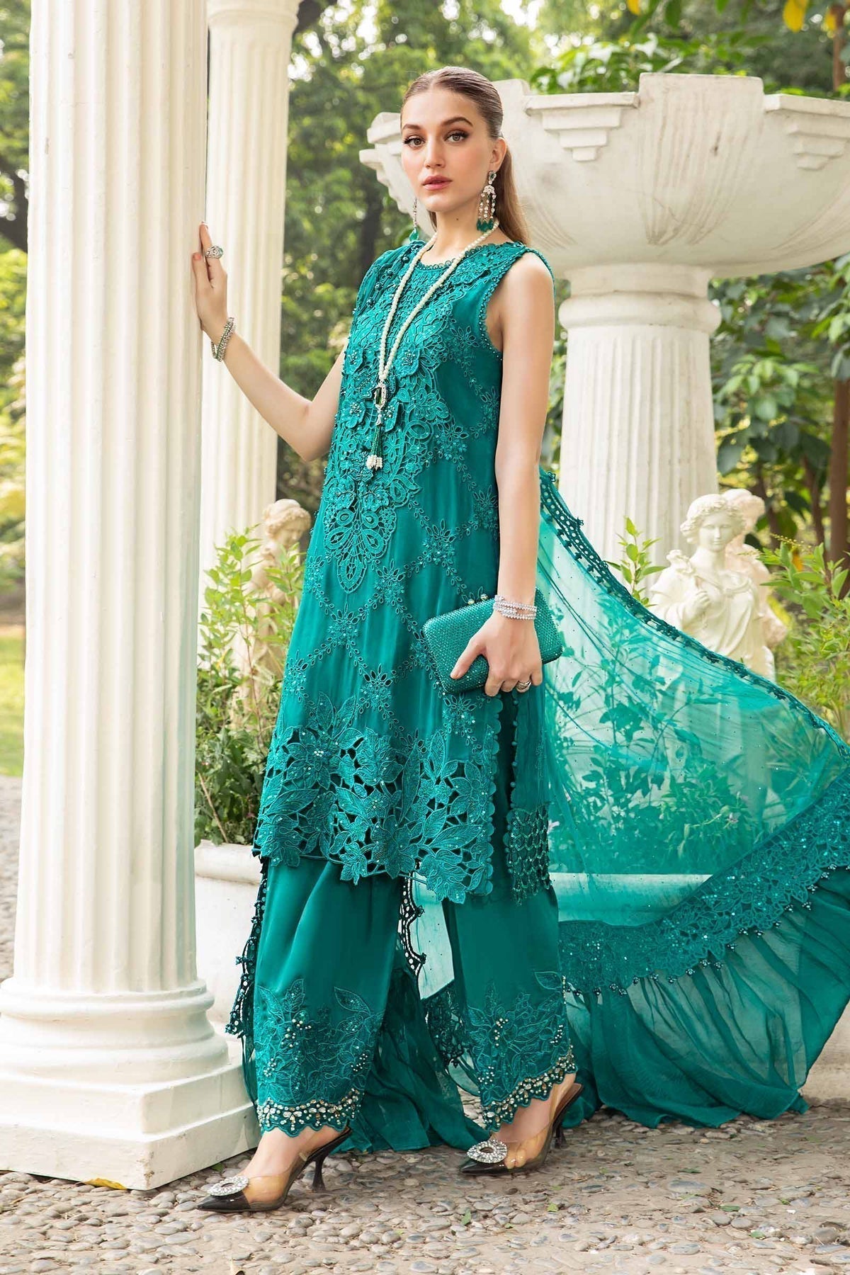 Maria B | Chiffon Formals 24 | Chiffon Suit | MPC-24-105 - House Of Anaya