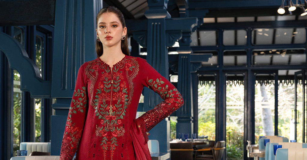 Maria B | Luxury Lawn 26 | 3 Piece Embroidered Jacquard Lawn Suit