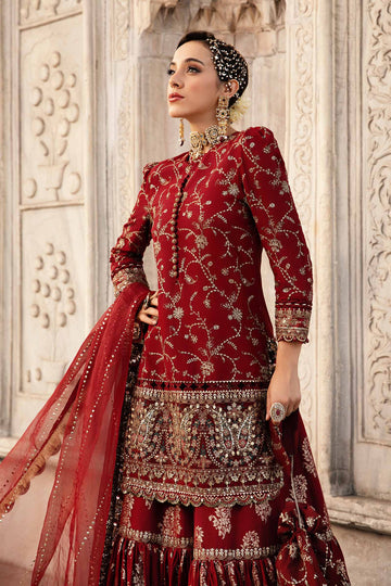 Maria B | Embroidered Cotton Satin Suit | CST-807