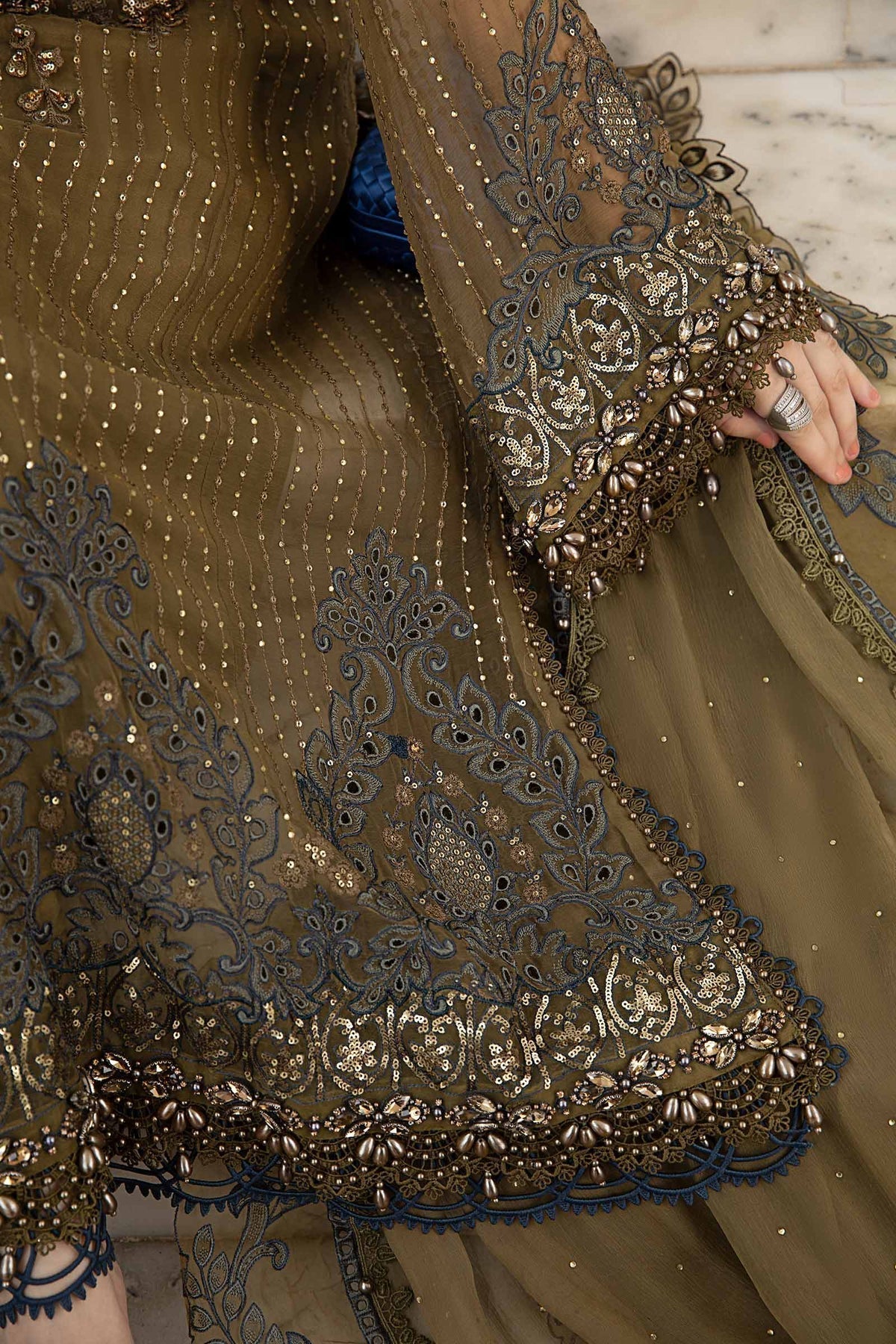 Maria B | Chiffon Formals 24 | Chiffon Suit | MPC-24-108 - House Of Anaya
