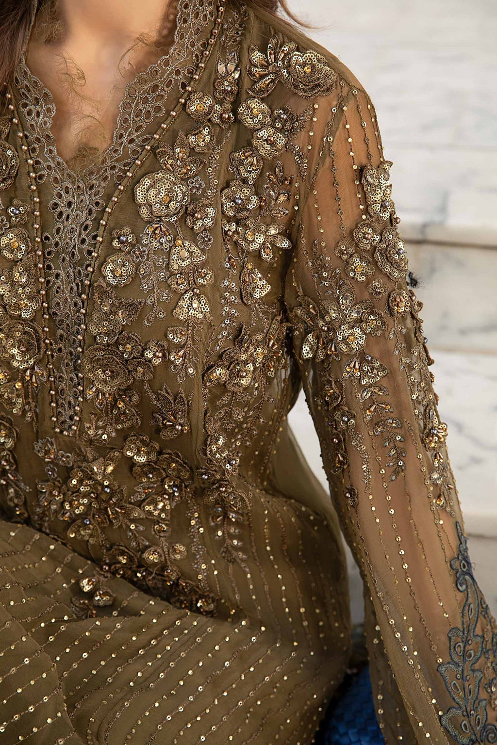 Maria B | Chiffon Formals 24 | Chiffon Suit | MPC-24-108 - House Of Anaya