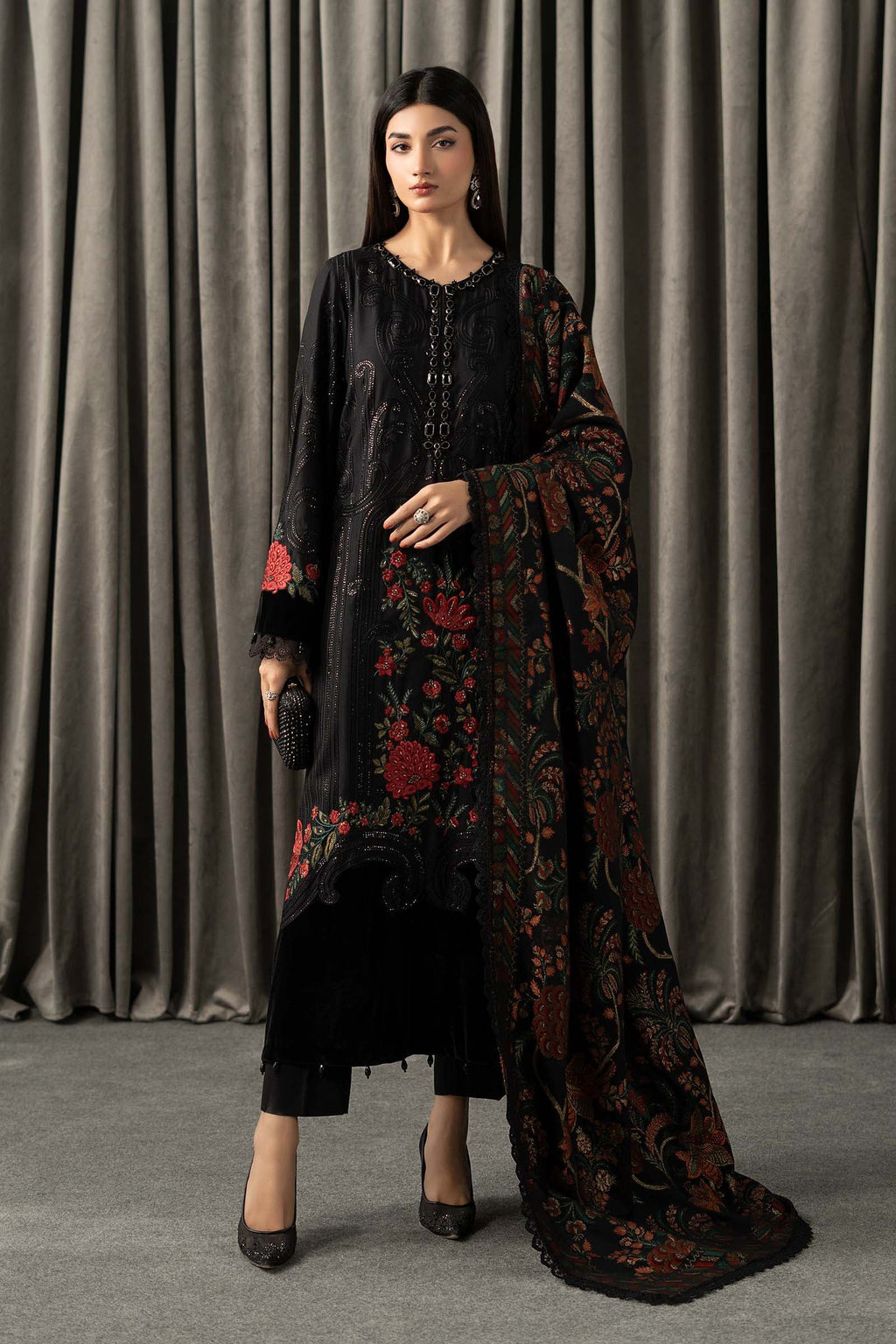 Maria B | Winter Luxe Pret 25 | WLS-1309-Black