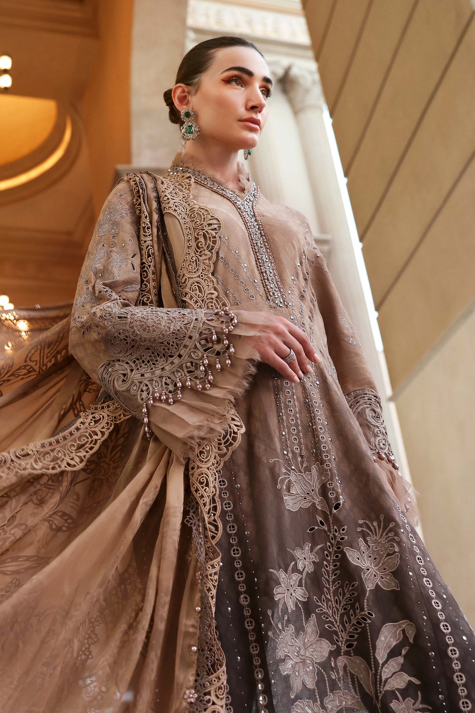 3 Piece Unstitched Embroidered Jacquard Lawn Suit