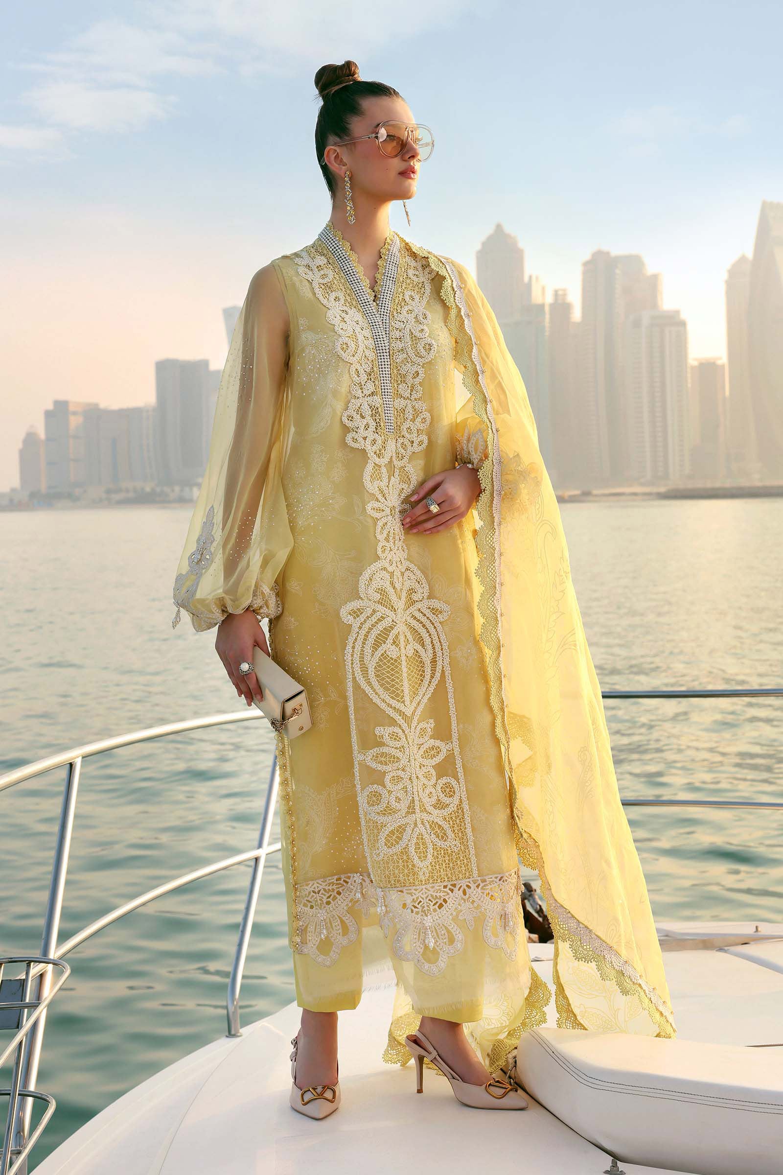 Maria B | Edit Lawn’26 | 3 Piece Unstitched Embroidered Organza Suit