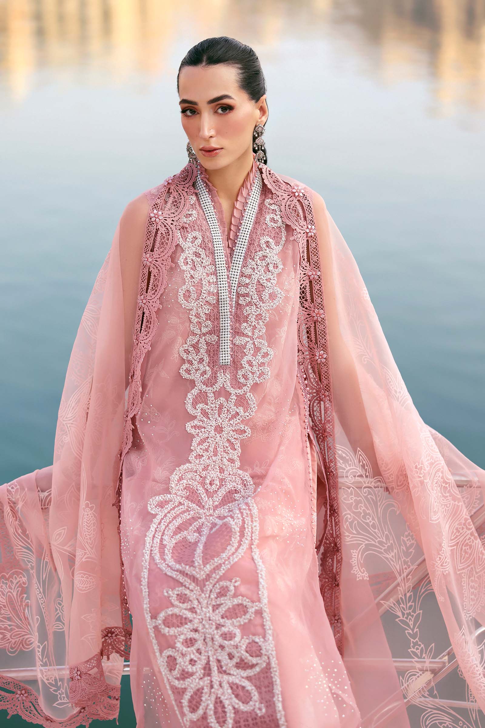 Maria B | Edit Lawn’26 | 3 Piece Unstitched Embroidered Organza Suit