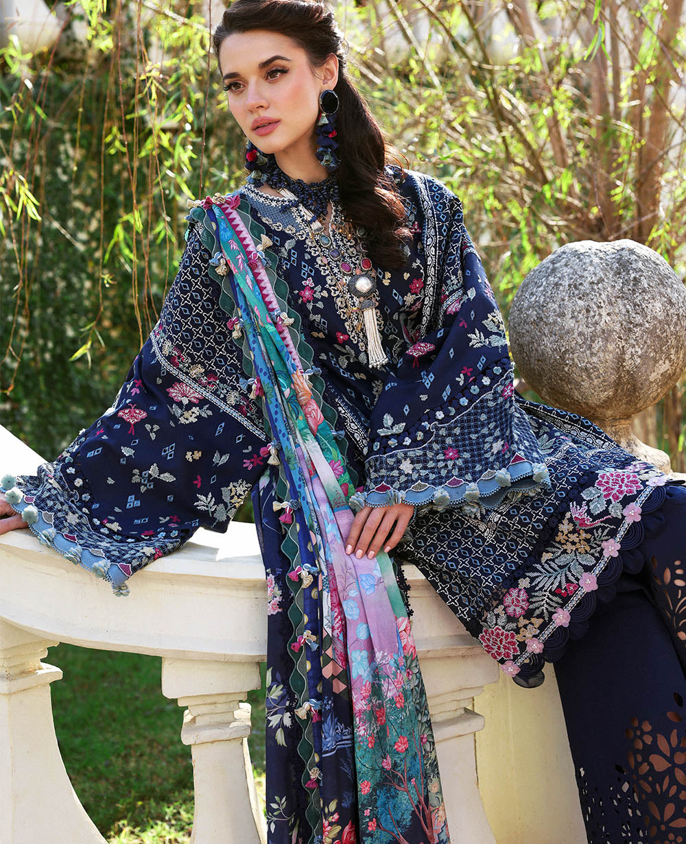 Republic Womenswear | Kalani Eid Luxury Lawn 25 | D5-B - Nyra
