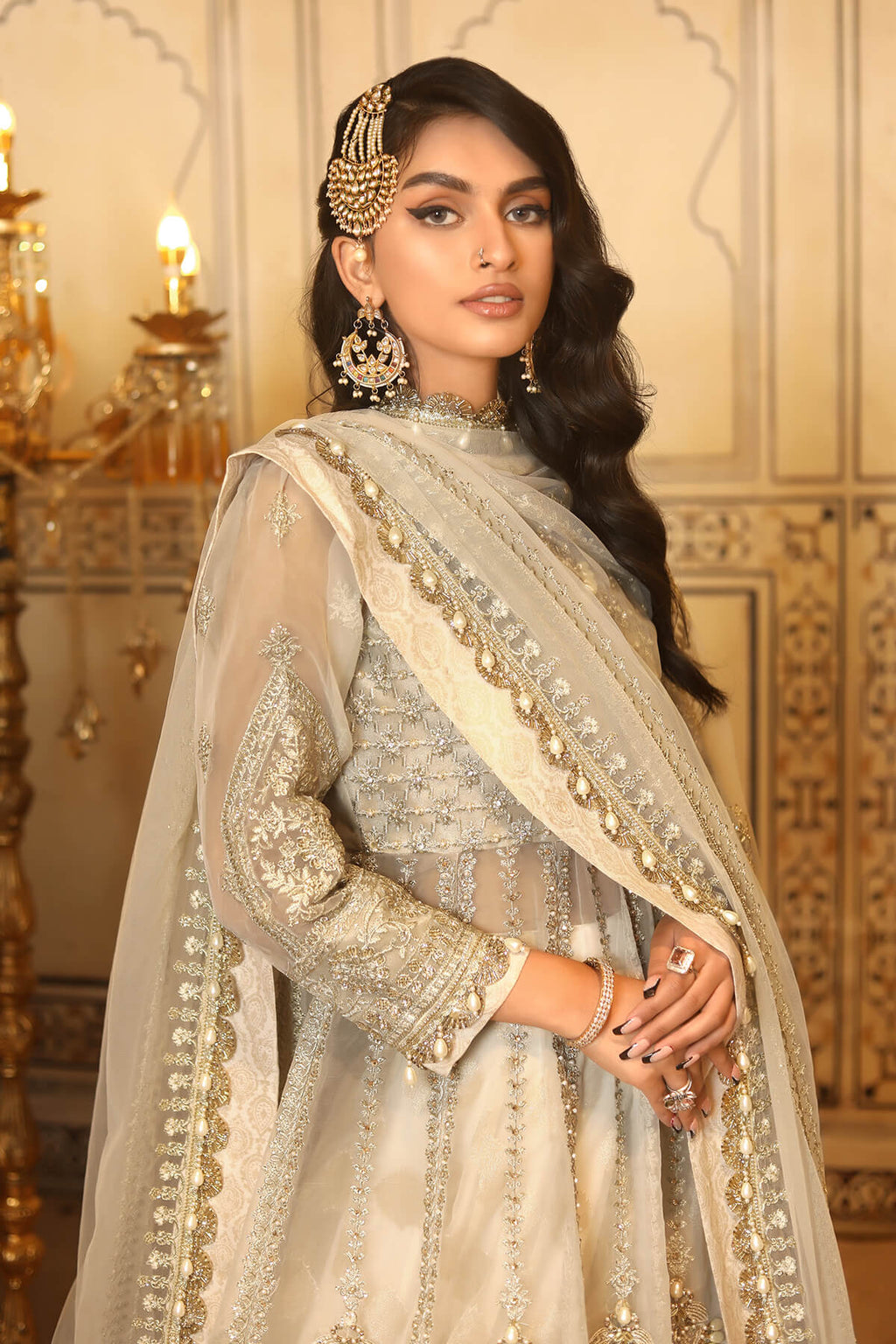Raeesa Premium | Nooraniyat | D6-Rose White