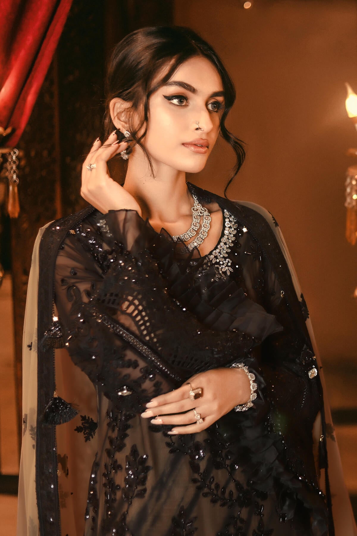 Raeesa Premium | Nooraniyat | D7-Midnight Black