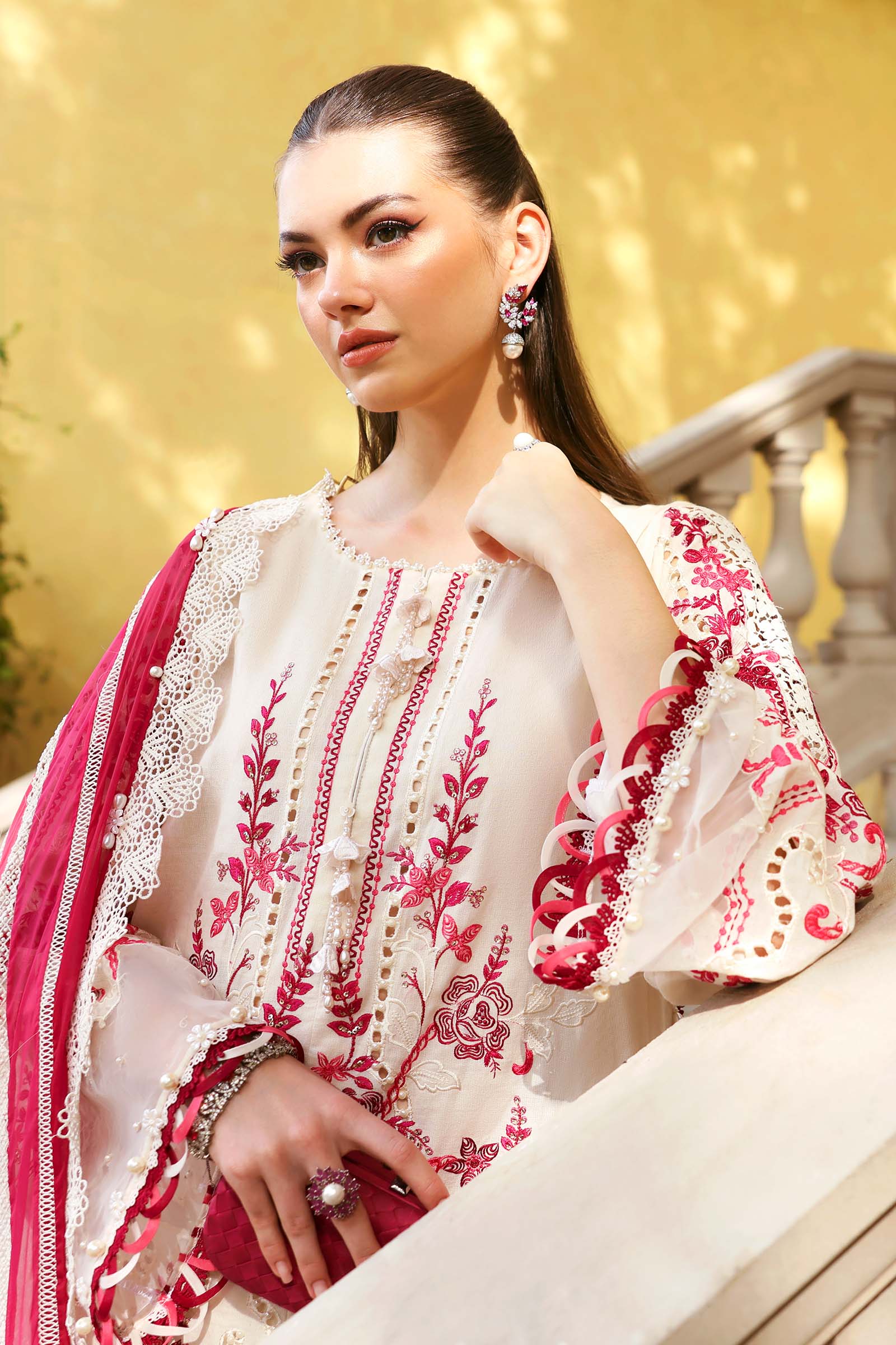 Maria B | Edit Lawn’26 | 3 Piece Unstitched Embroidered Jacquard Lawn Suit