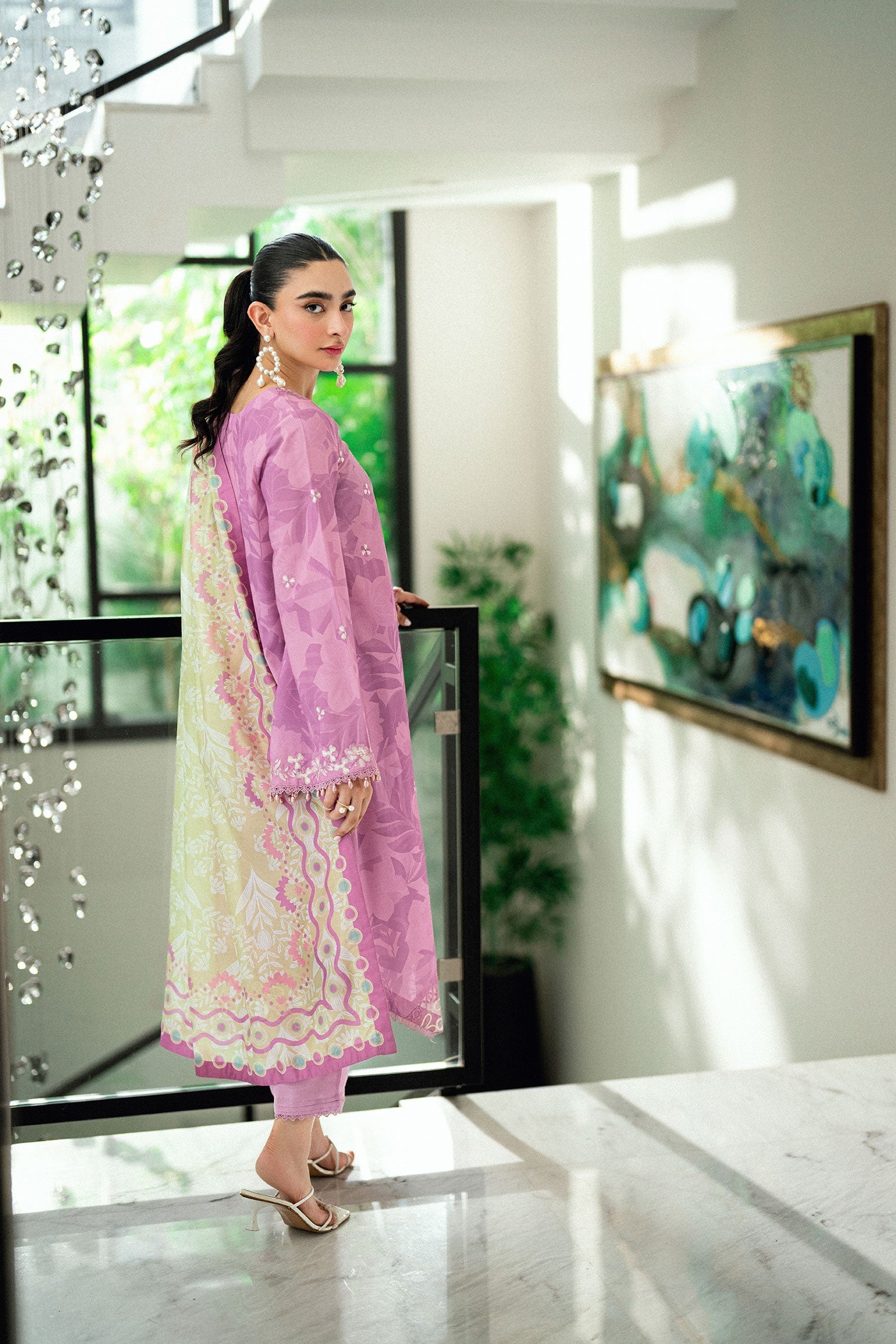 Dhanak | Signature Pret | LILAC 2PCS EMBROIDERED KURTA WITH TROUSER